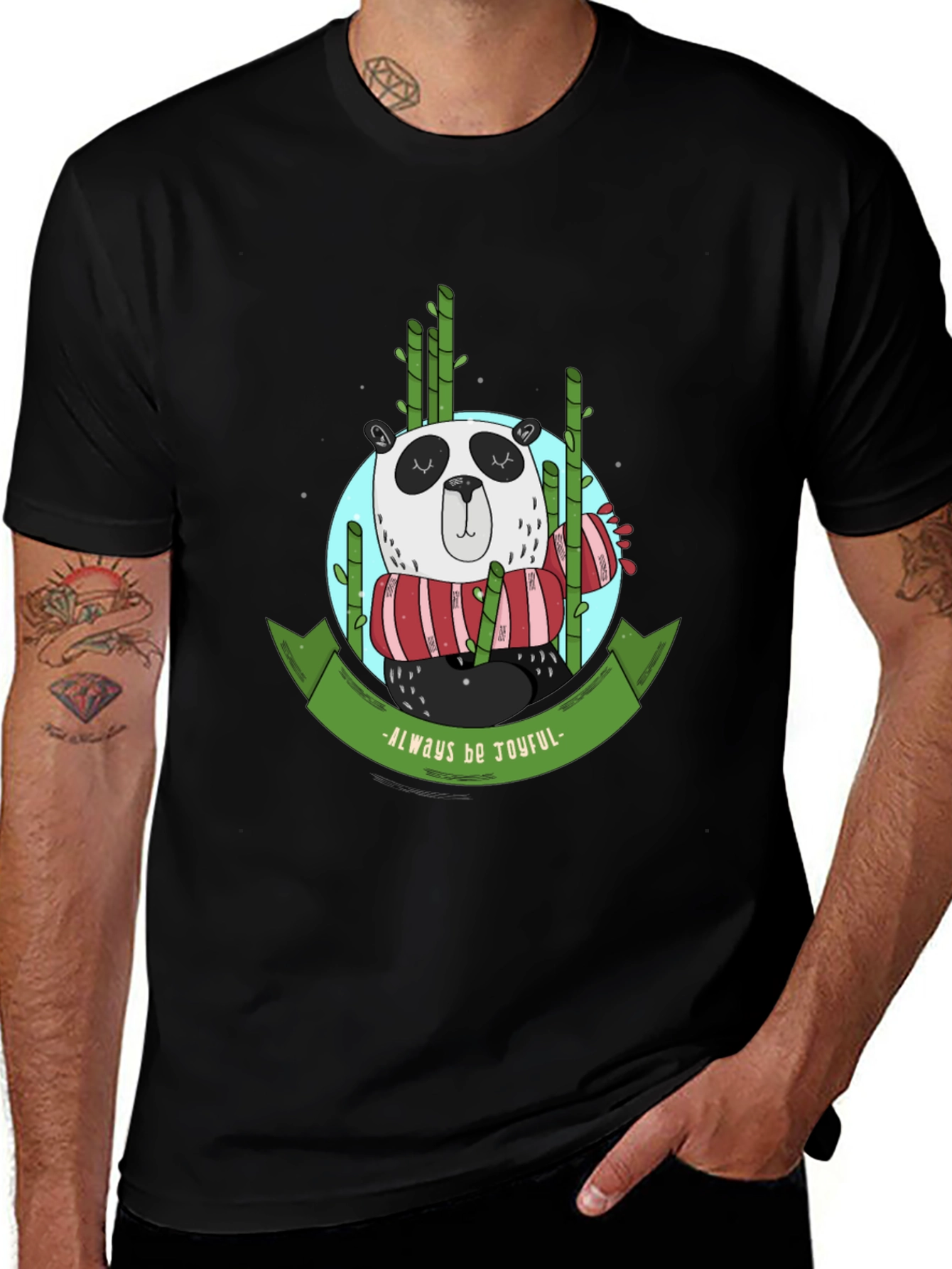 Variant 20 of Joyful Panda Graphic Tee - Soft Cotton Blend
