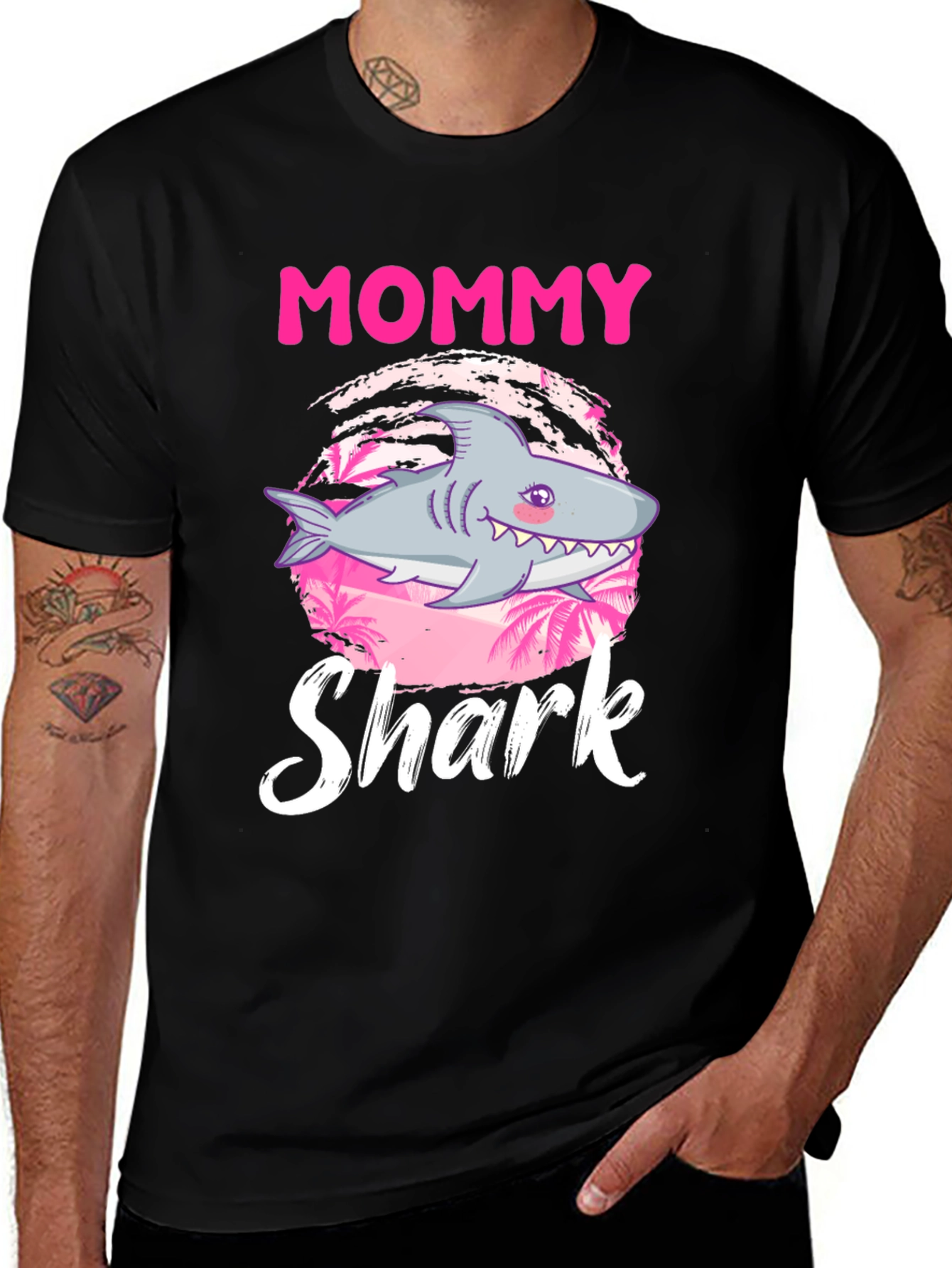 Mommy Shark Graphic Tee - Cute Shark Design