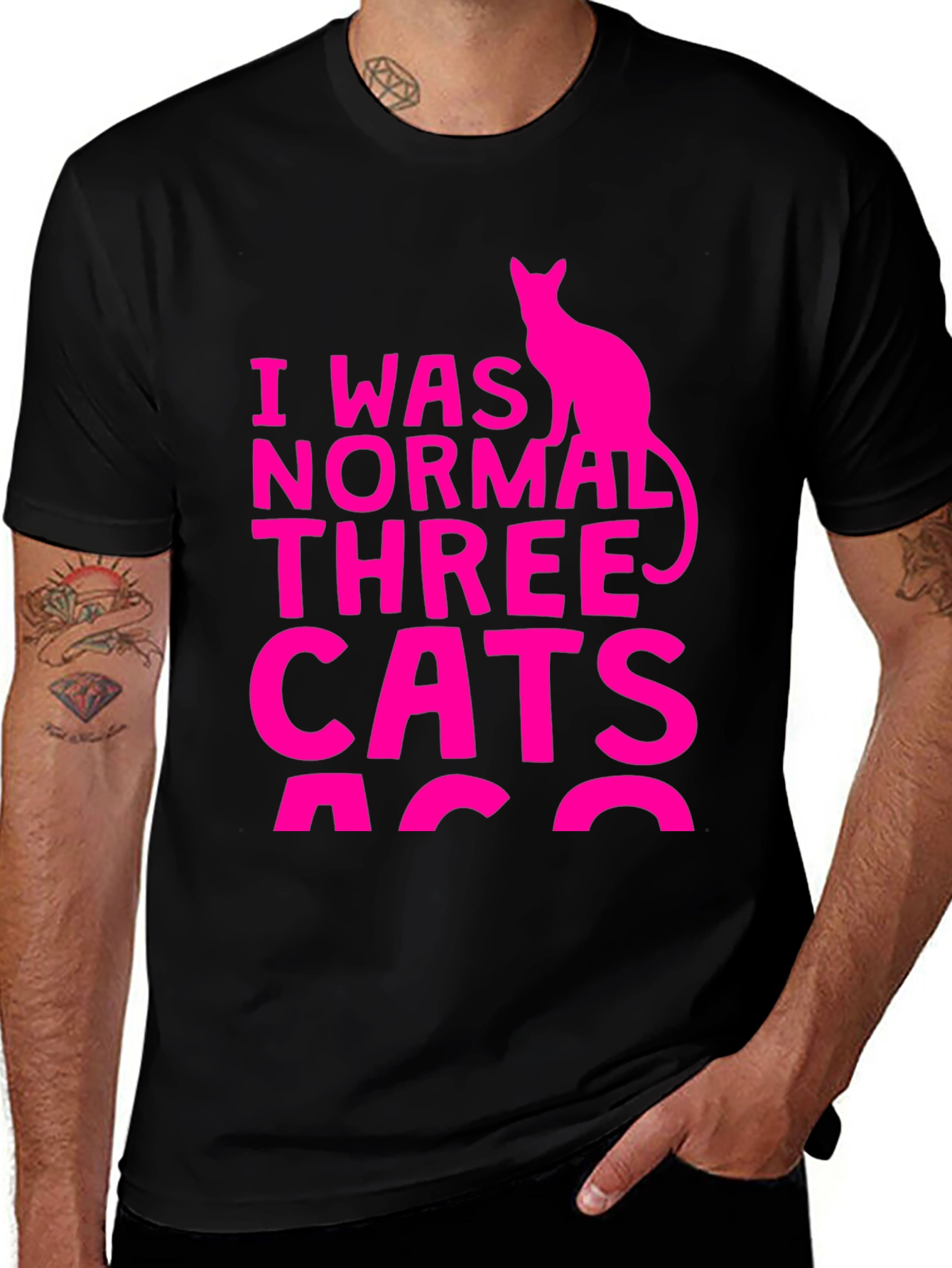 Variant 15 of I Was Normal Three Cats Ago T-Shirt