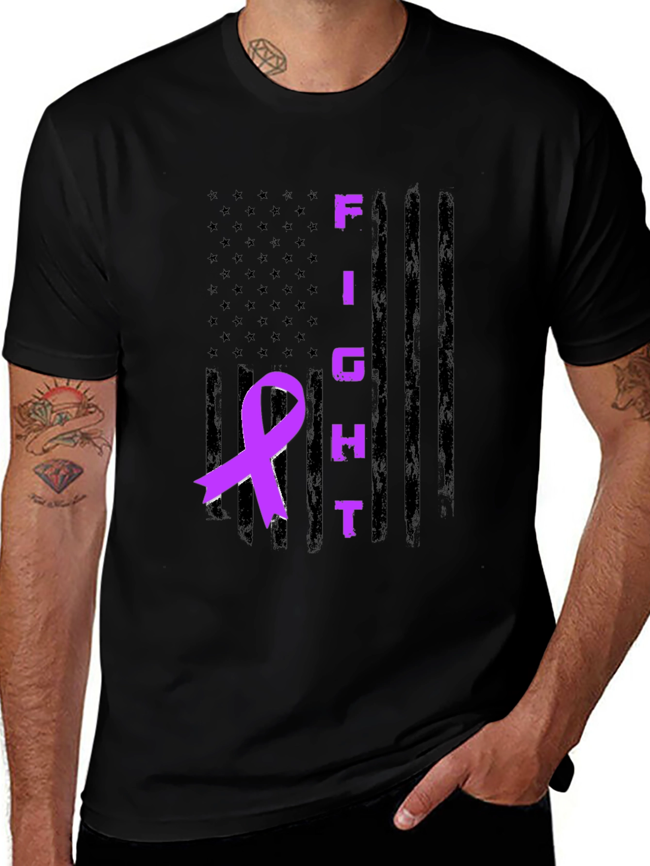 Variant 11 of Fight Awareness Ribbon Graphic T-Shirt