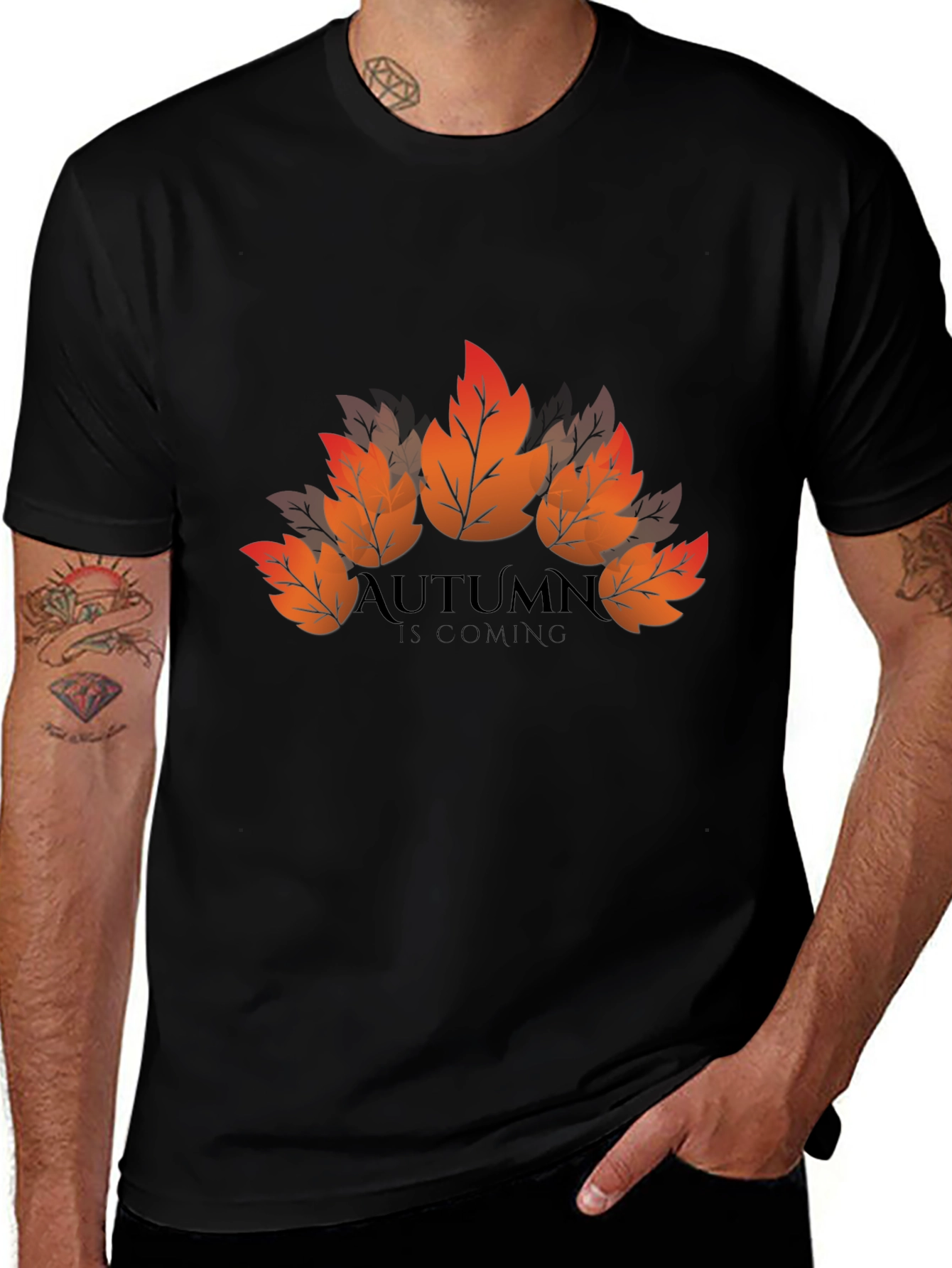 Variant 4 of Autumn Is Coming Black T-Shirt