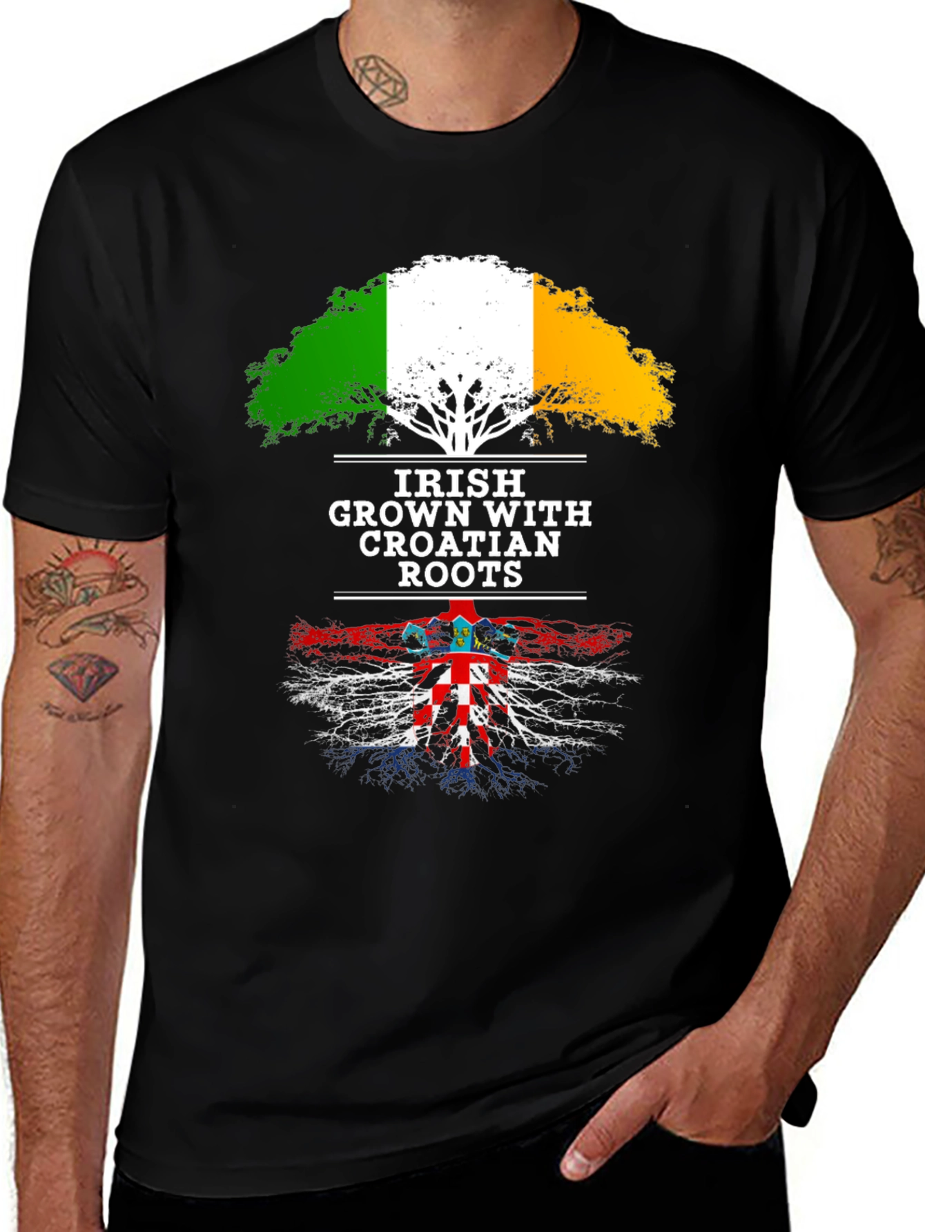 Irish Grown Croatian Roots T-Shirt - Heritage Pride