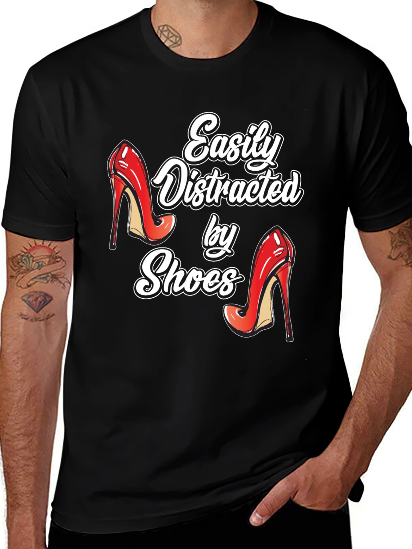 Variant 3 of Easily Distracted by Shoes Graphic T-Shirt