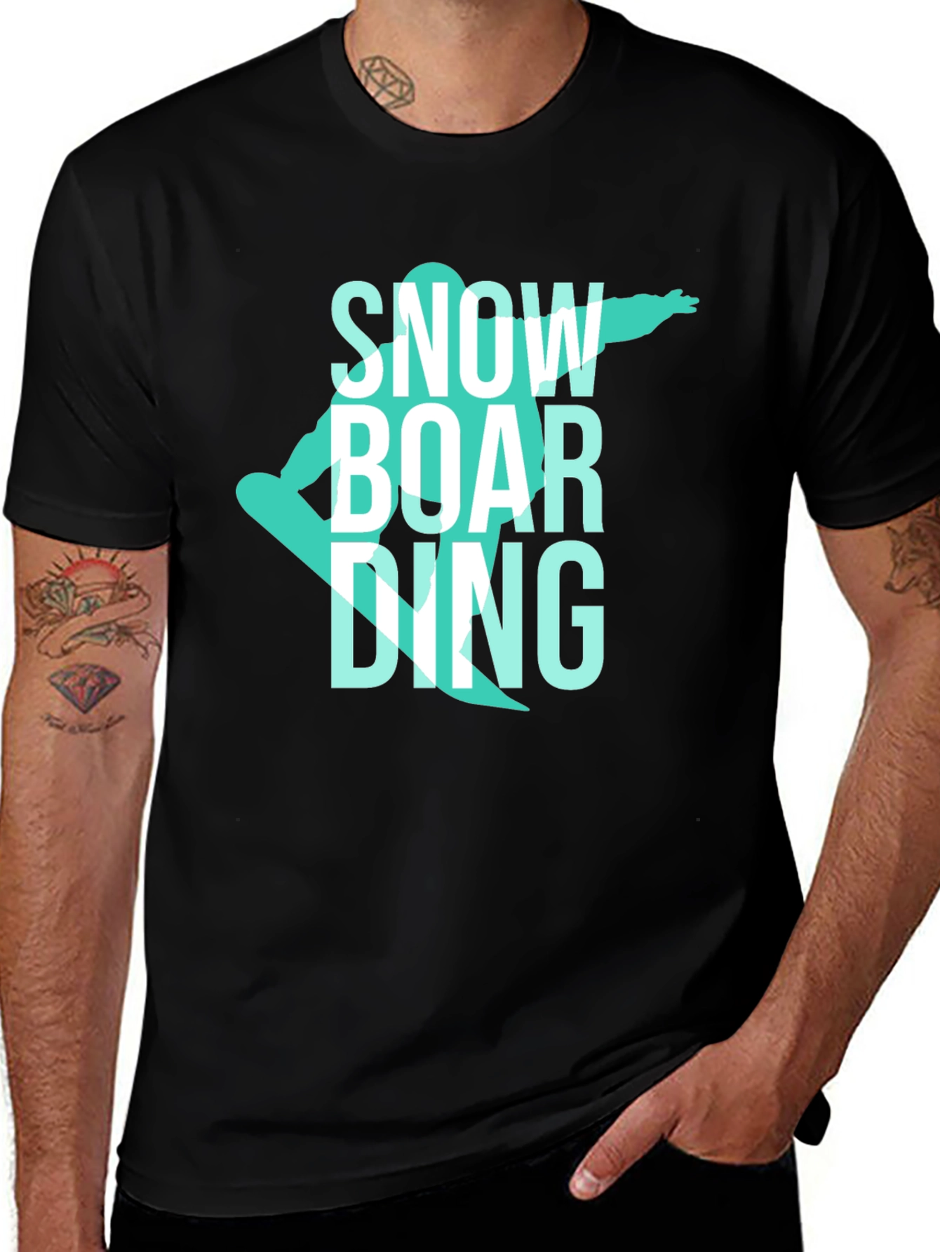 Variant 6 of Snowboarding Graphic T-Shirt