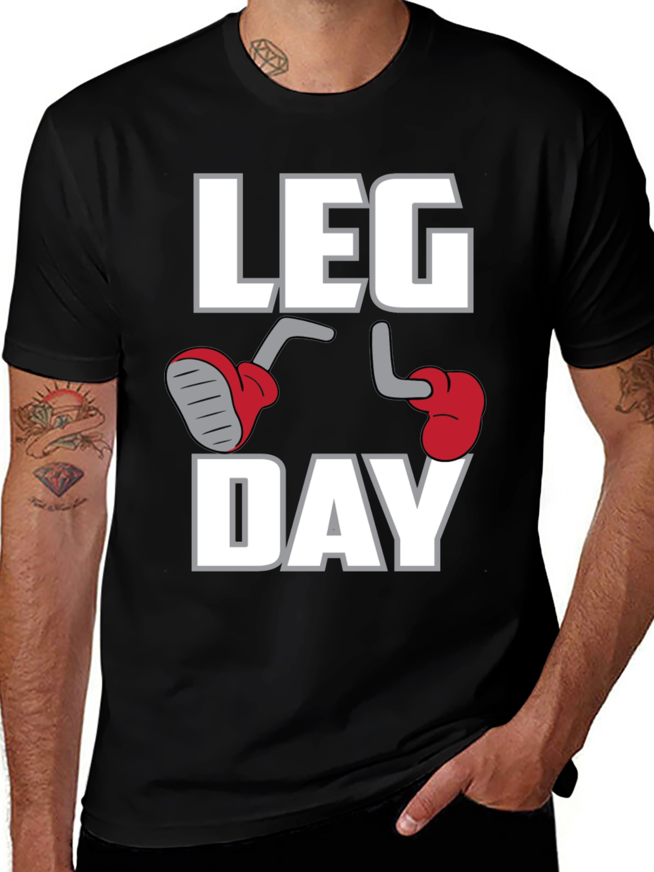 Variant 23 of Leg Day Graphic T-Shirt - Gym & Workout Apparel