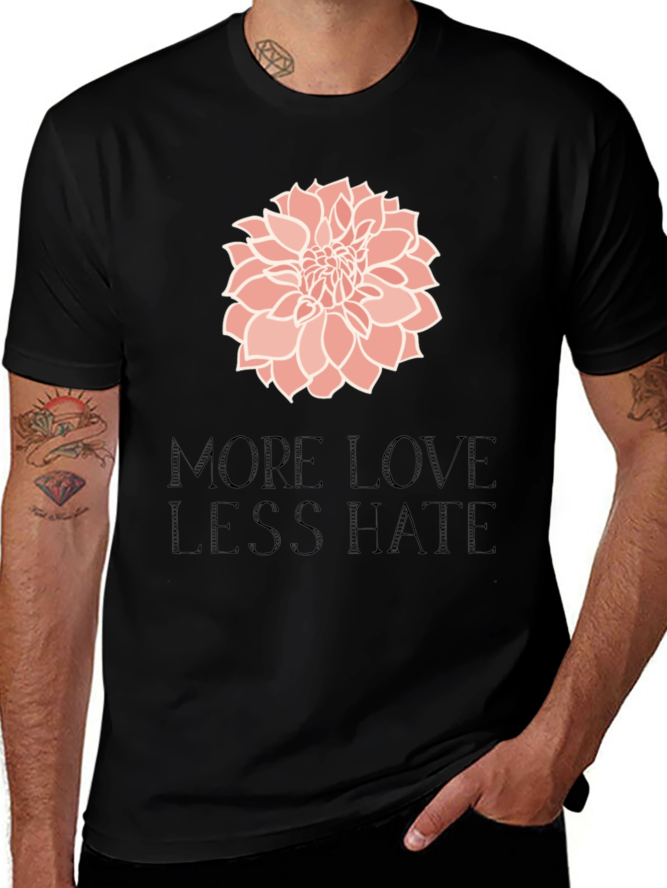 Variant 2 of More Love Less Hate Graphic Tee