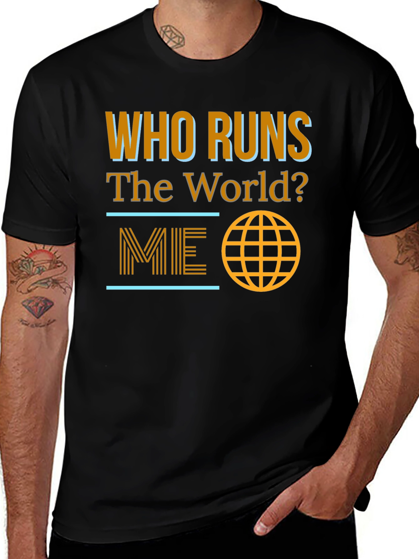Black Who Runs the World? Graphic Tee main image