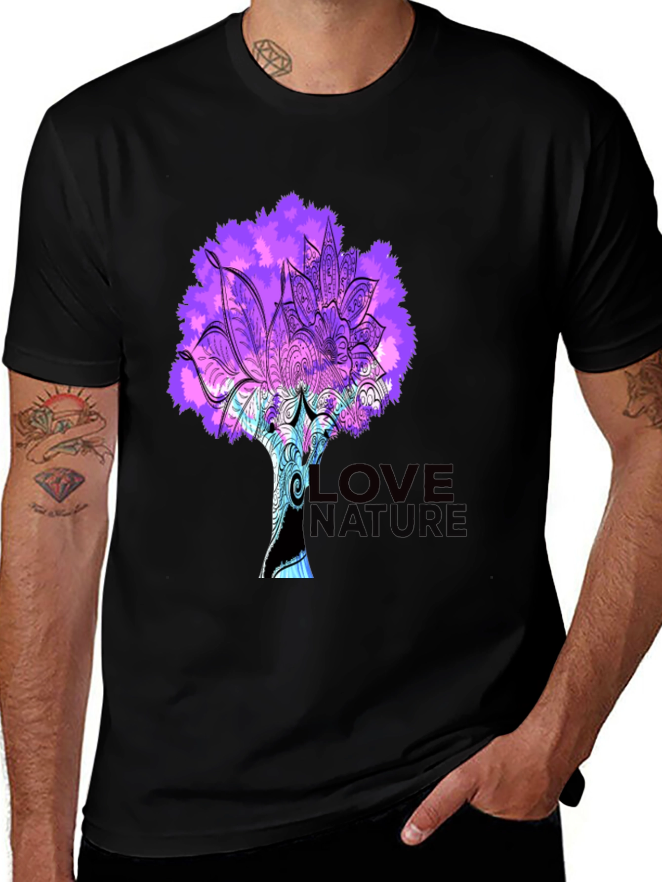 Variant 21 of Love Nature Tree Graphic Print T-Shirt
