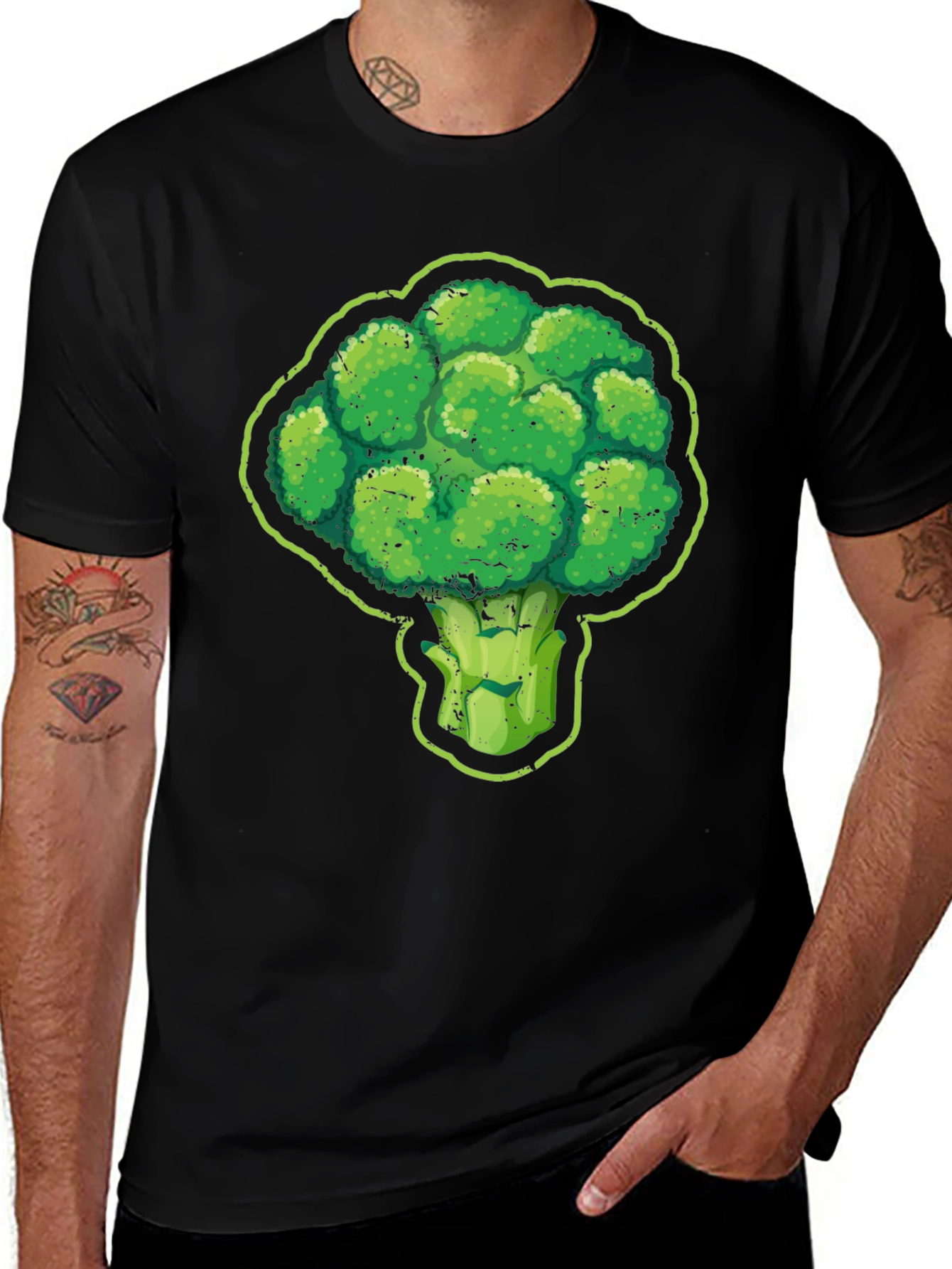 Variant 4 of Broccoli Graphic T-Shirt - Healthy Eating Tee