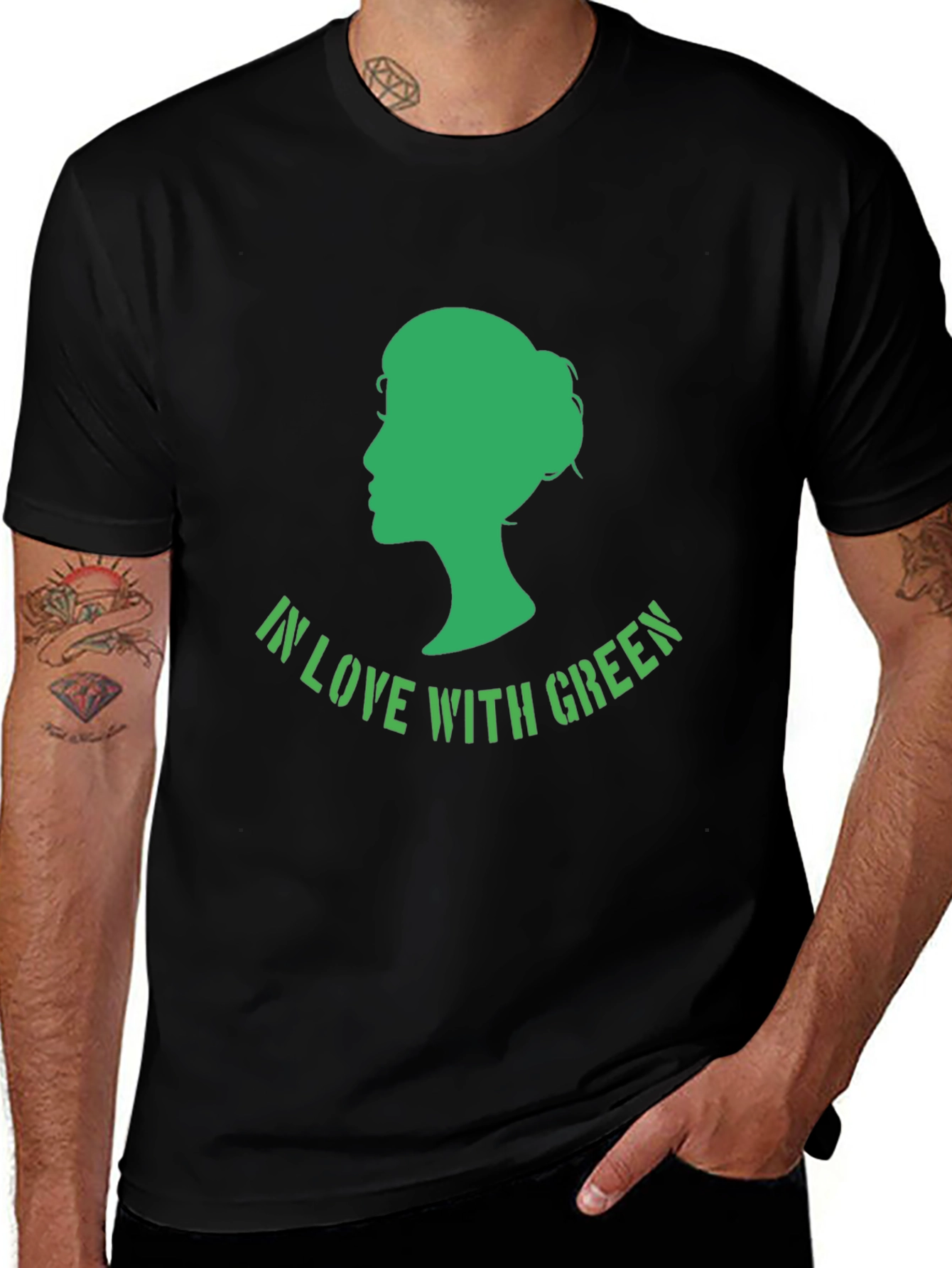 Variant 2 of In Love with Green Graphic T-Shirt
