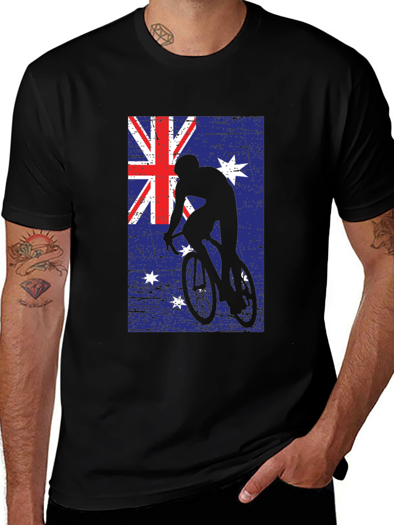 Variant 24 of Australian Cyclist Flag Graphic T-Shirt