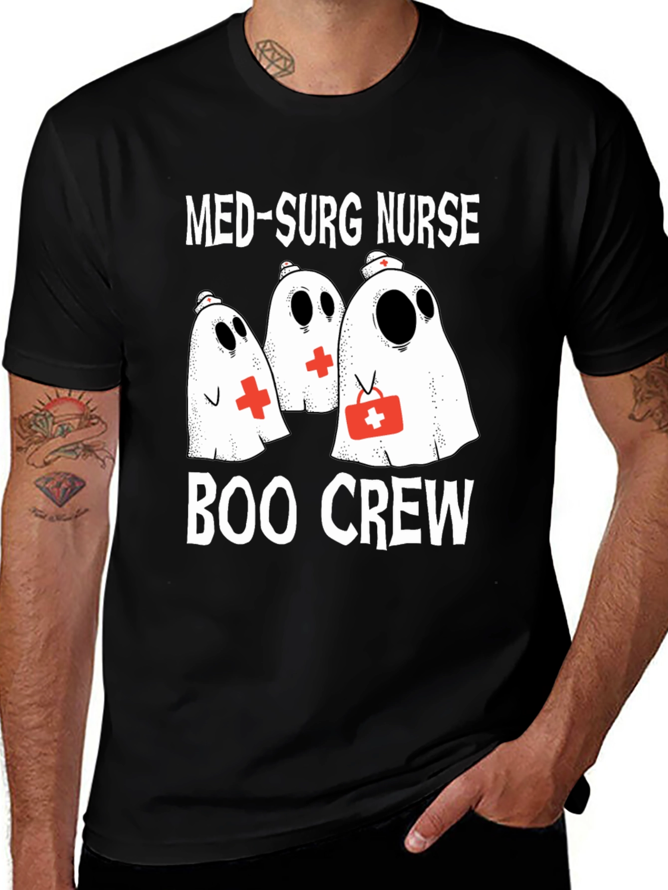 Med-Surg Nurse Boo Crew Halloween T-Shirt