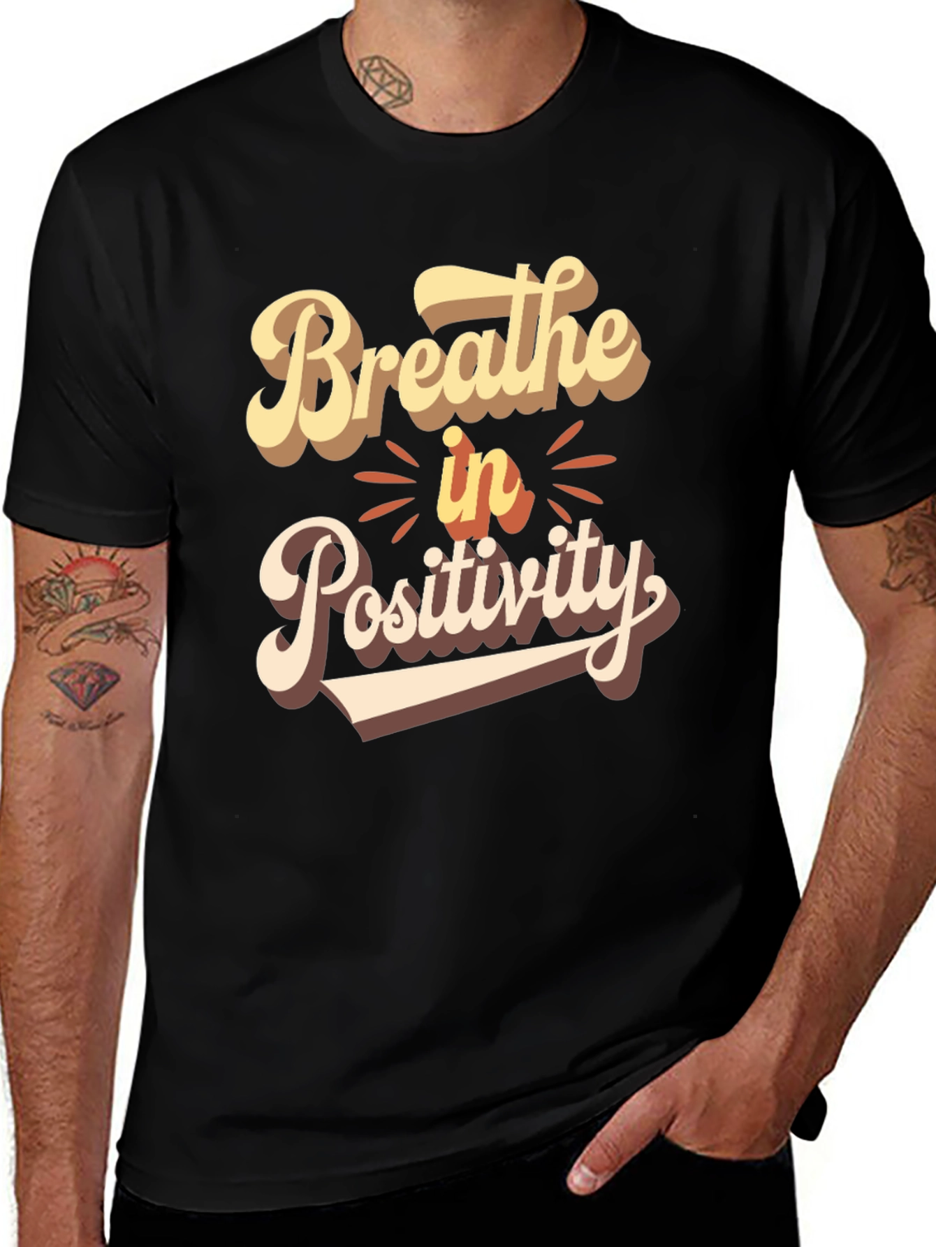Variant 24 of Breathe in Positivity Graphic T-Shirt