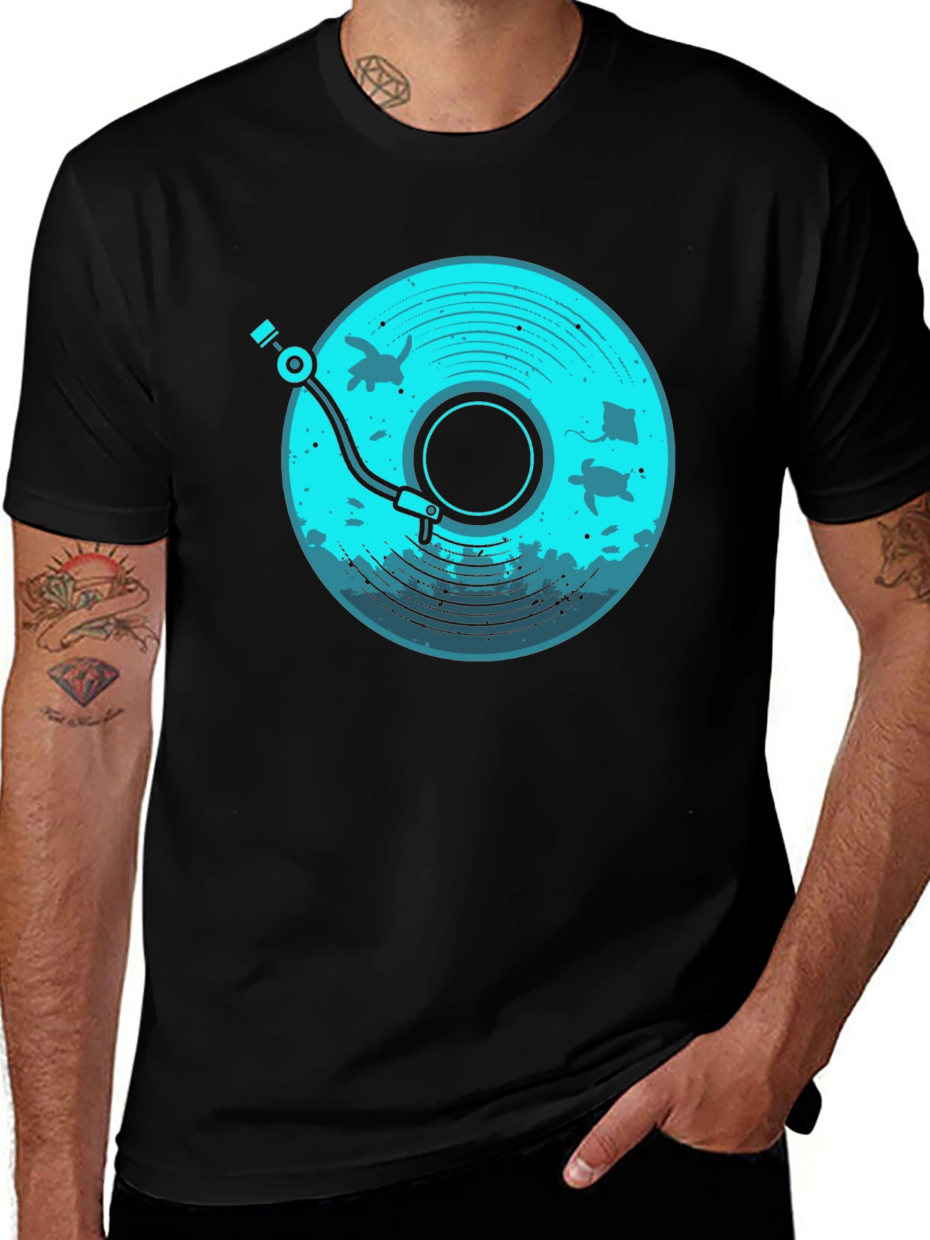 Variant 5 of Ocean Turntable Graphic Tee