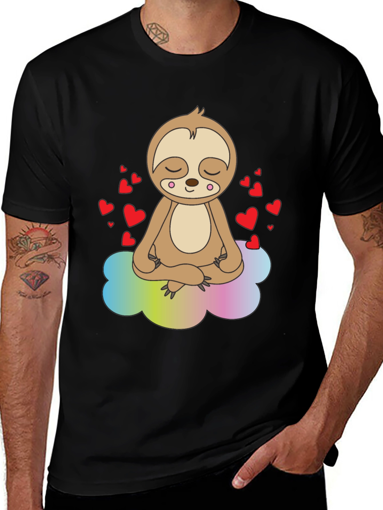 Variant 7 of Zen Sloth T-Shirt - Meditating Animal Tee