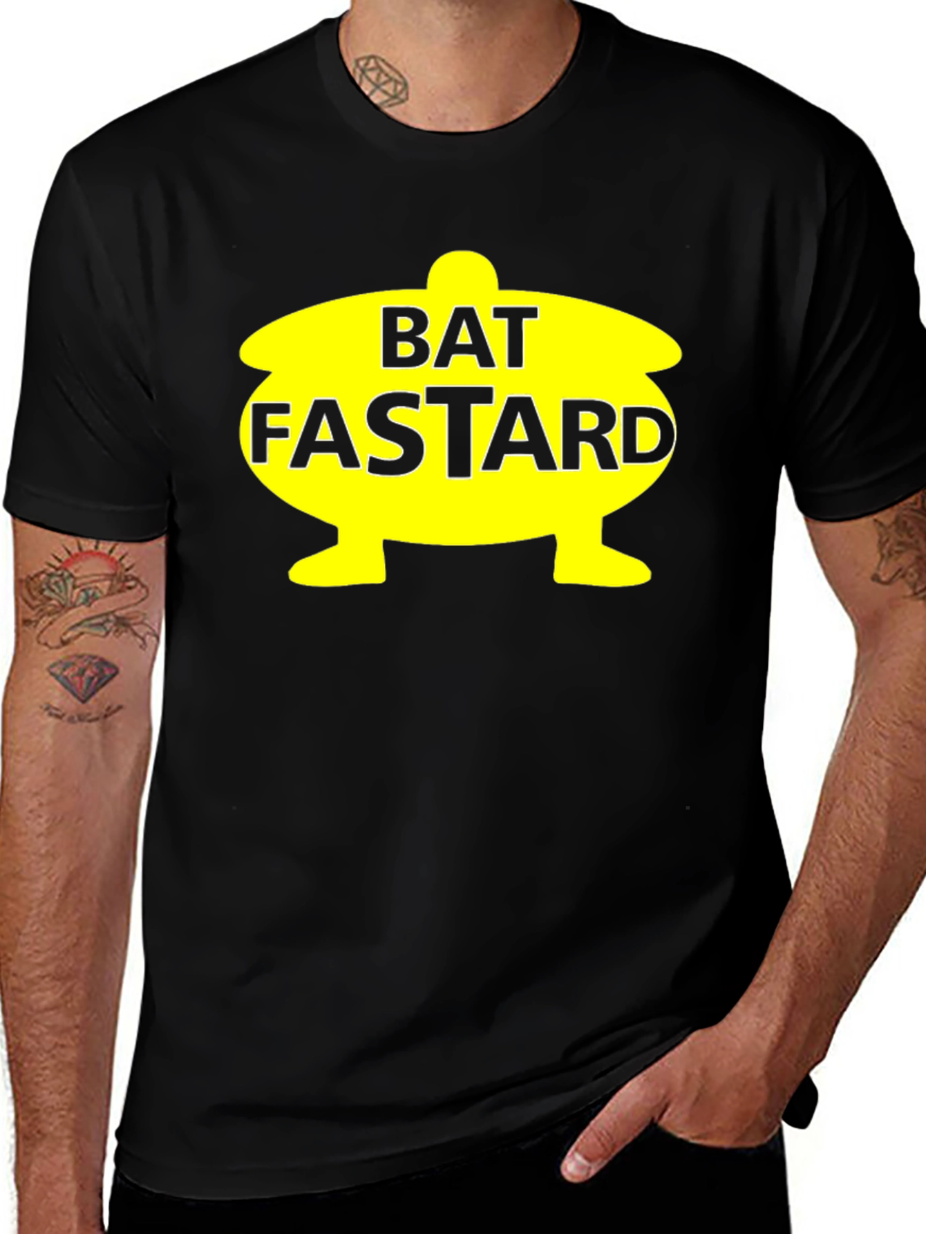 Variant 20 of Bat Fastard T-Shirt - Novelty Graphic Tee