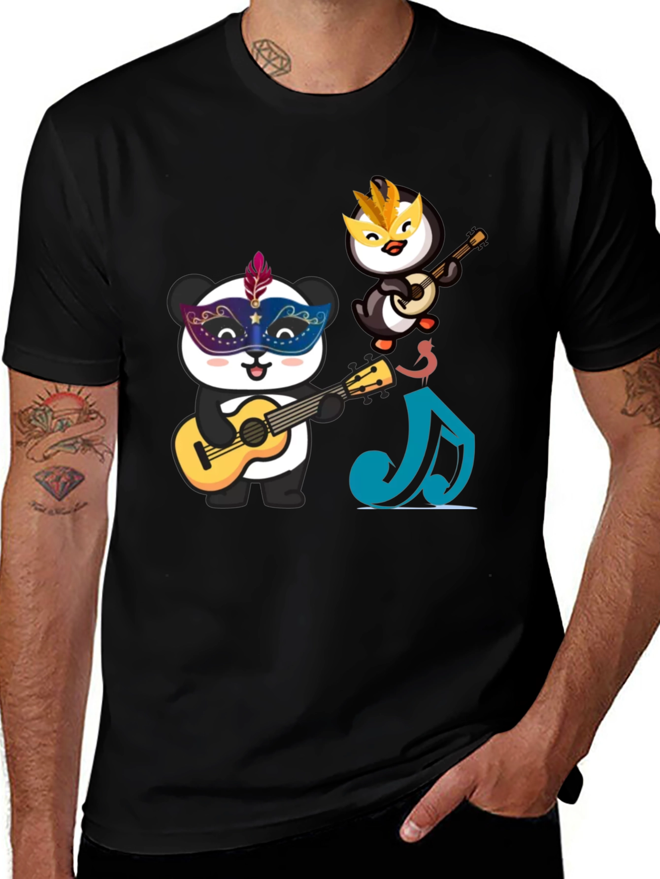 Variant 16 of Musical Panda & Penguin T-Shirt