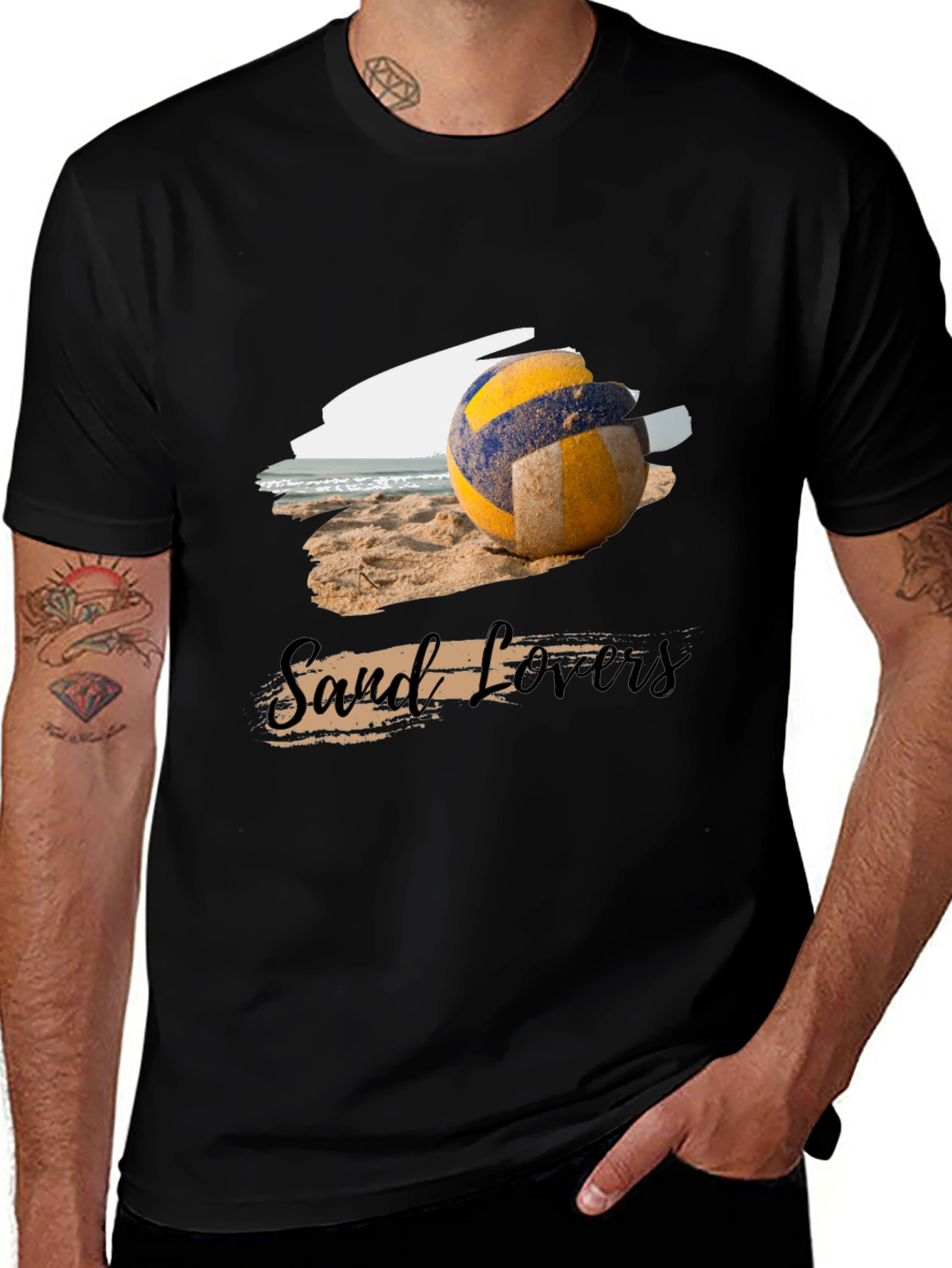 Sand Lovers Graphic Tee - Beach Volleyball Design