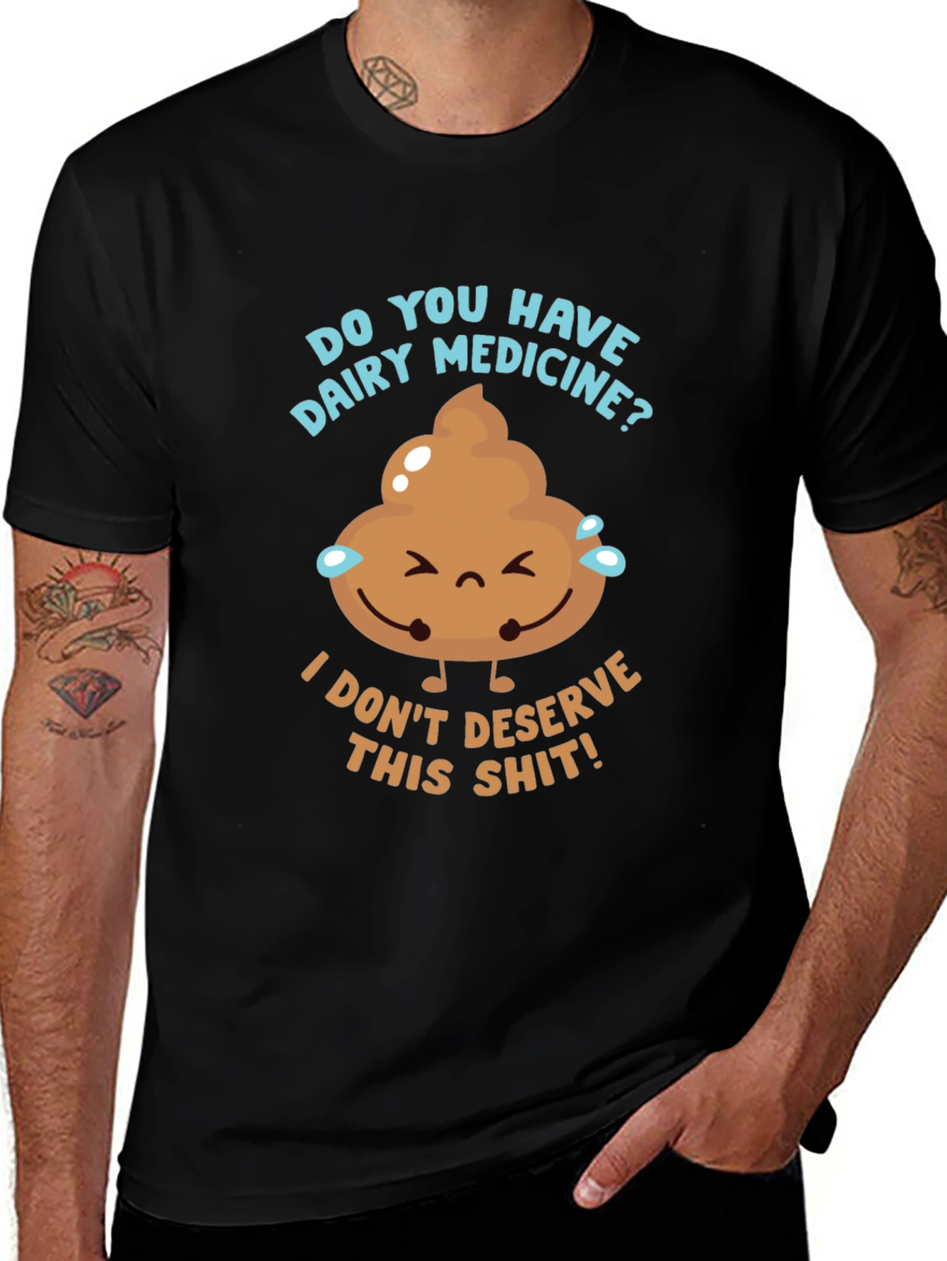 Variant 11 of Funny Dairy Medicine T-Shirt - Novelty Cartoon Graphic Tee