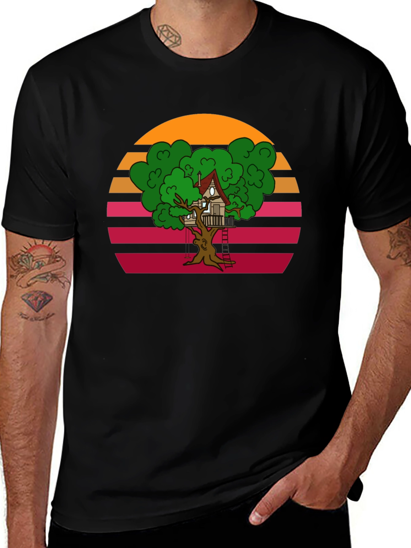 Variant 26 of Retro Treehouse Graphic Tee