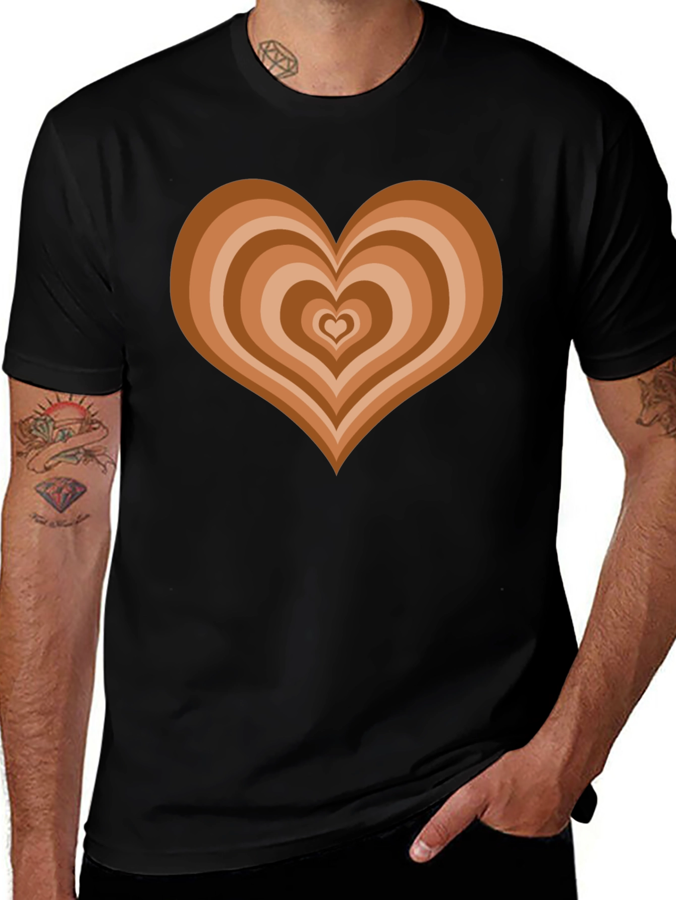 Retro Heart Graphic T-Shirt - Modern Style