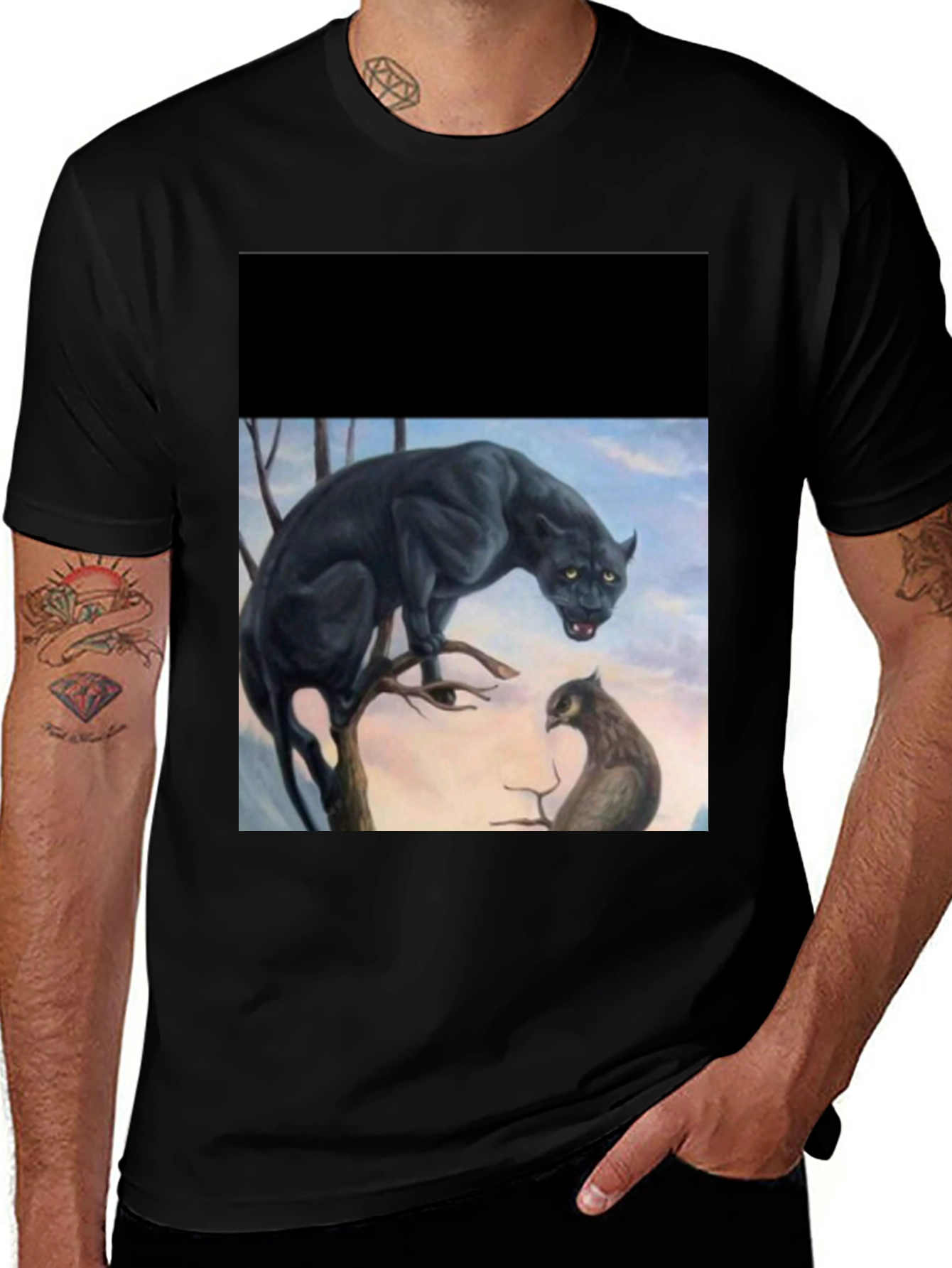 Variant 5 of Black Panther Optical Illusion Graphic Tee