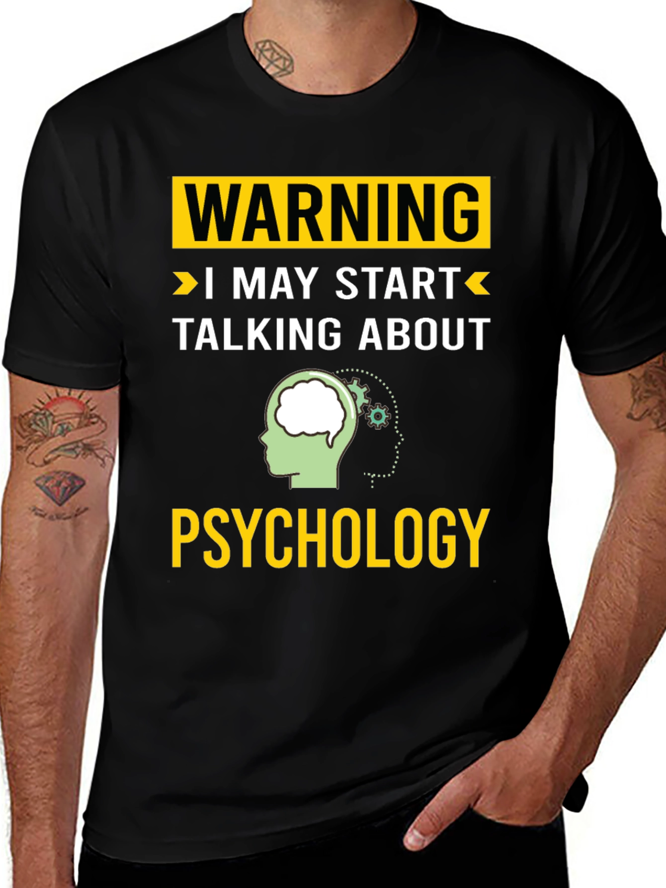 Variant 20 of Warning: Psychology T-Shirt - Funny Gift for Psychology Students