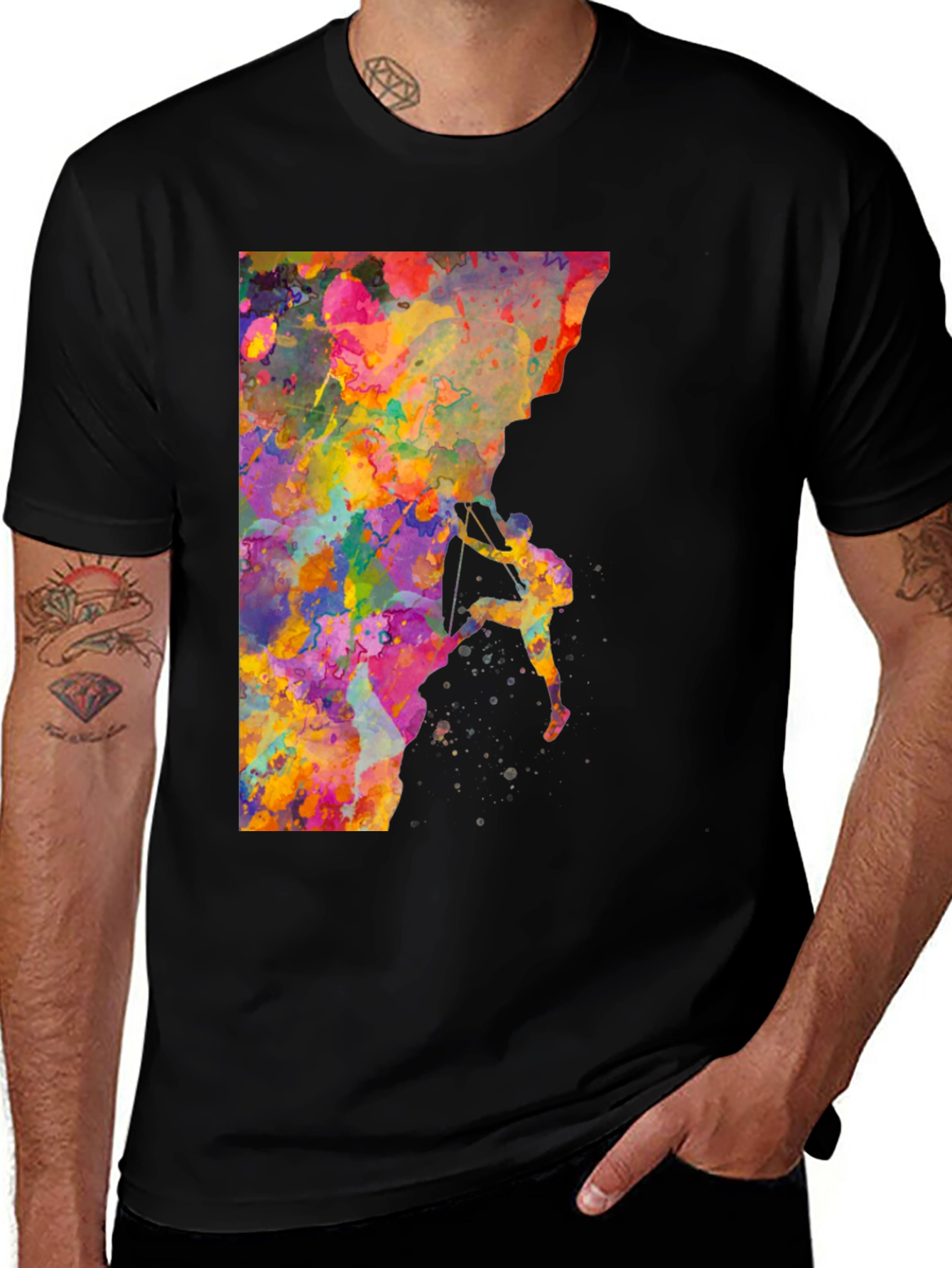 Variant 18 of Watercolor Rock Climbing T-Shirt