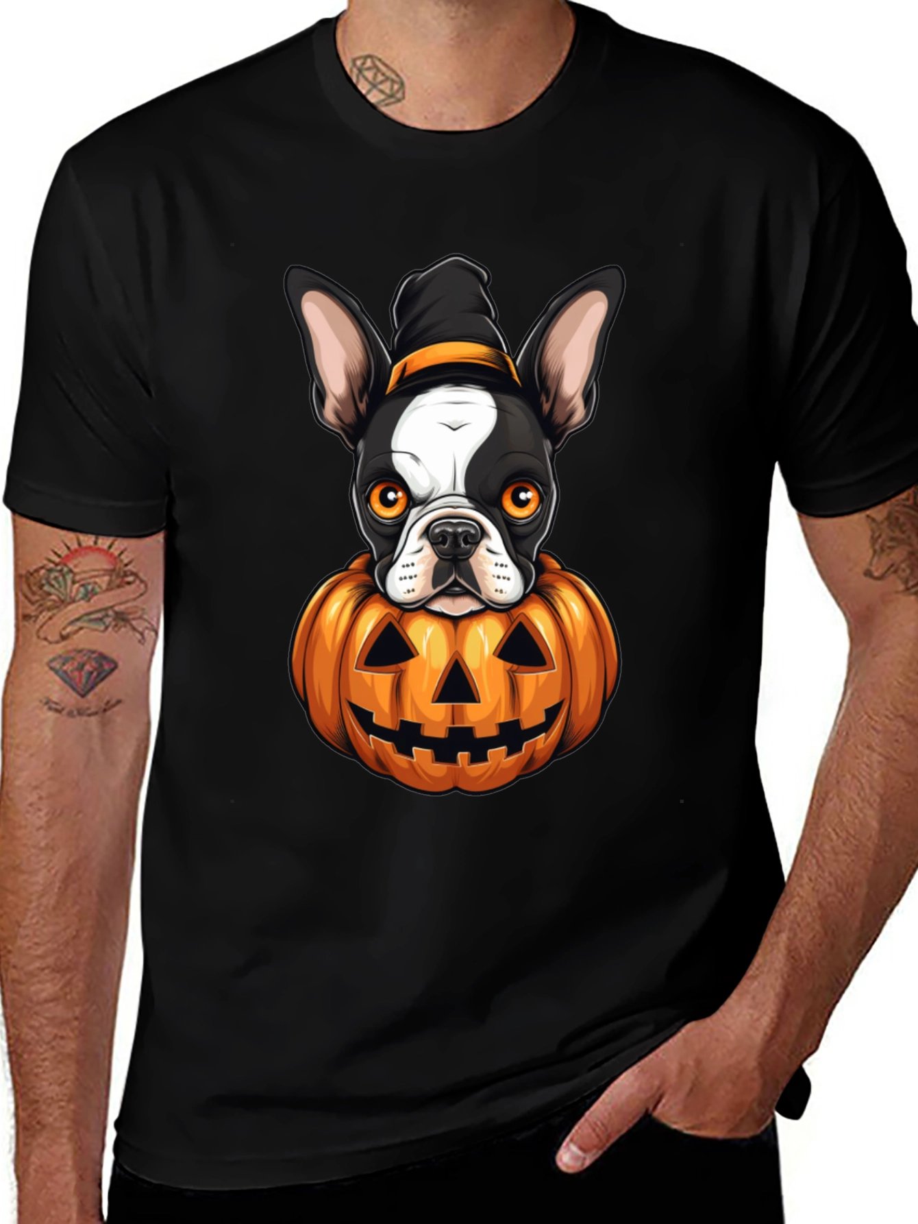 Variant 28 of Halloween Dog in Pumpkin T-Shirt