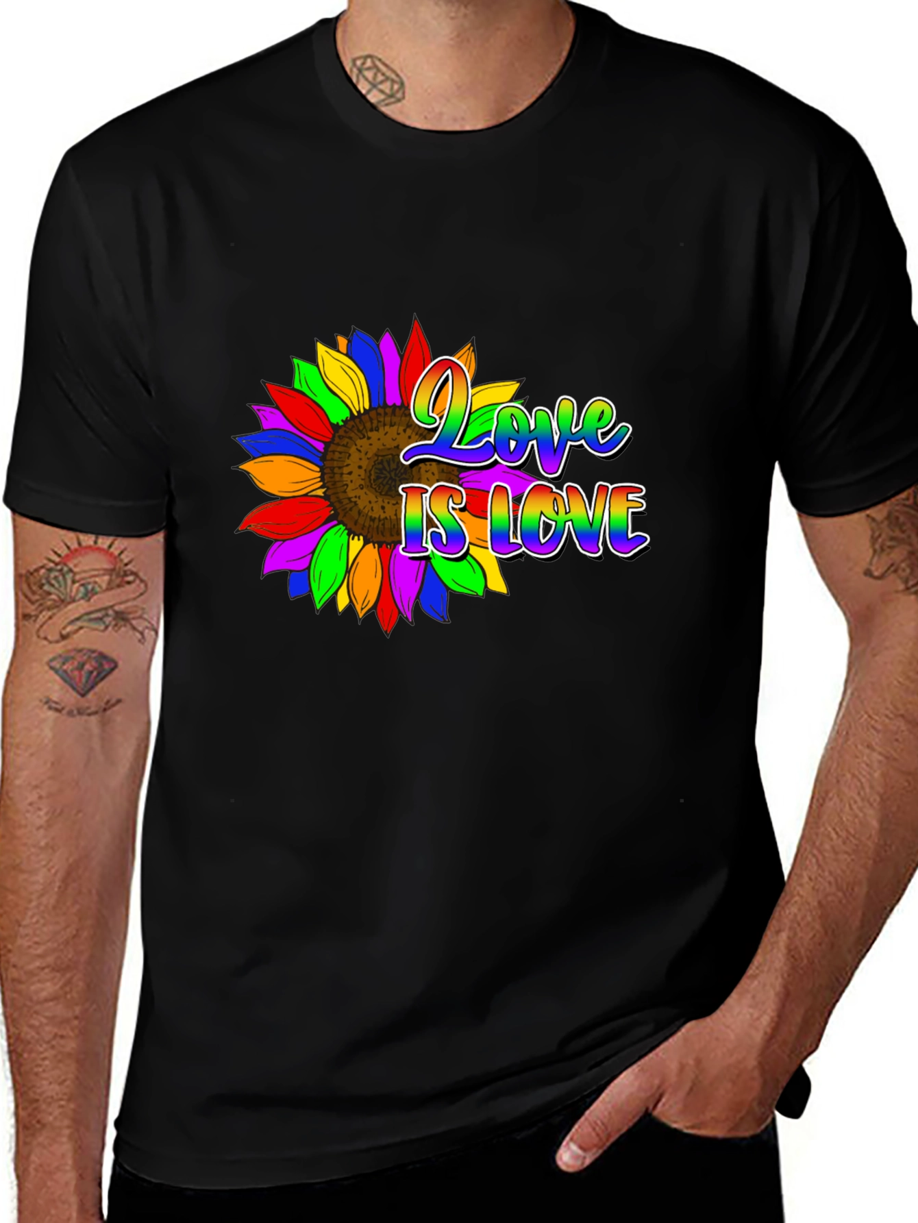 Variant 9 of Love is Love Sunflower Pride T-Shirt