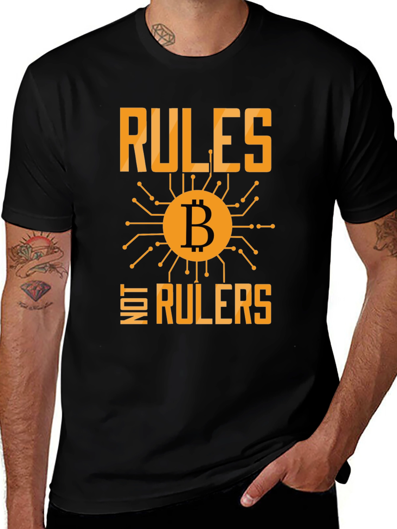 Variant 3 of Bitcoin Rules Not Rulers Graphic T-Shirt