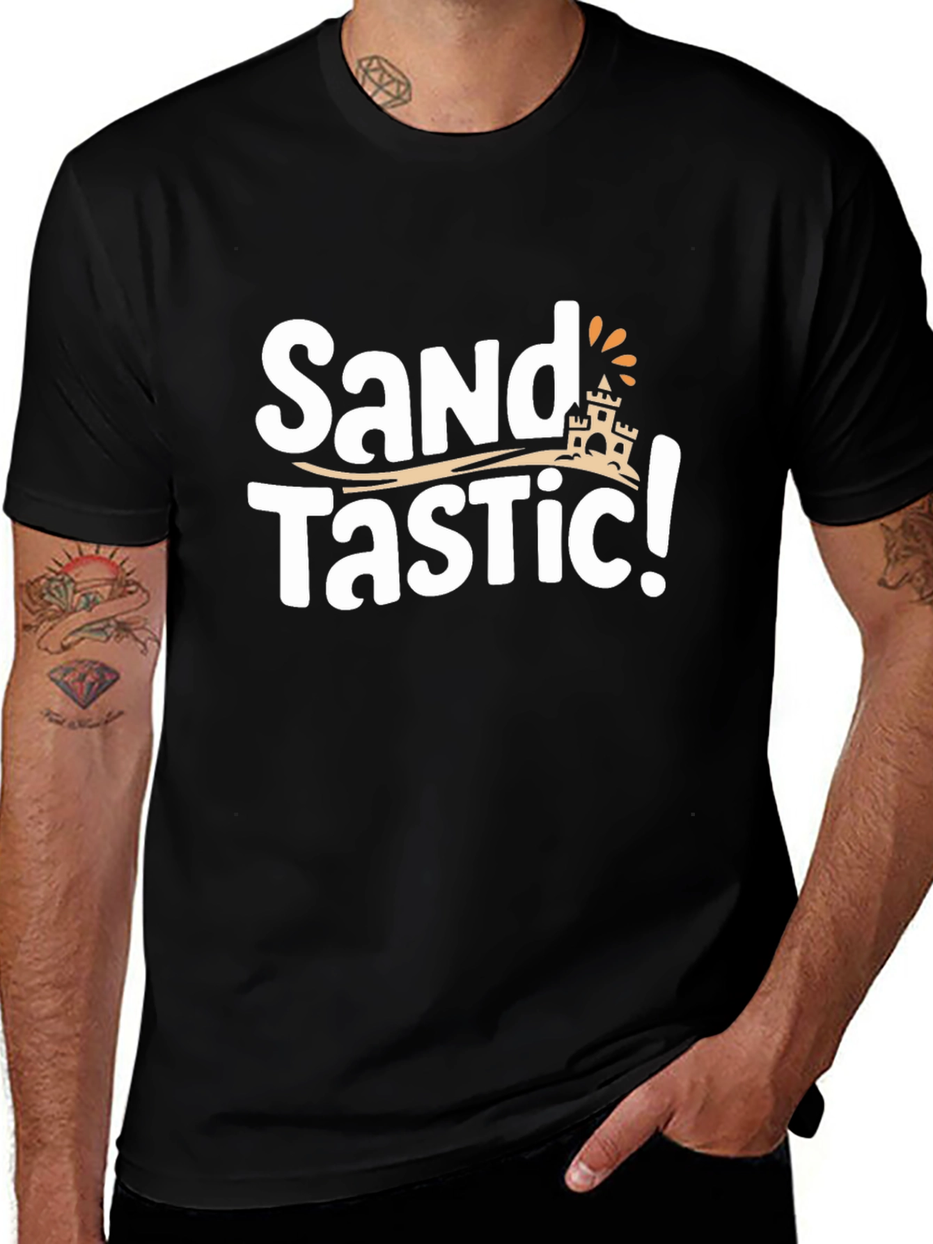 Variant 10 of Sand-Tastic Black T-Shirt