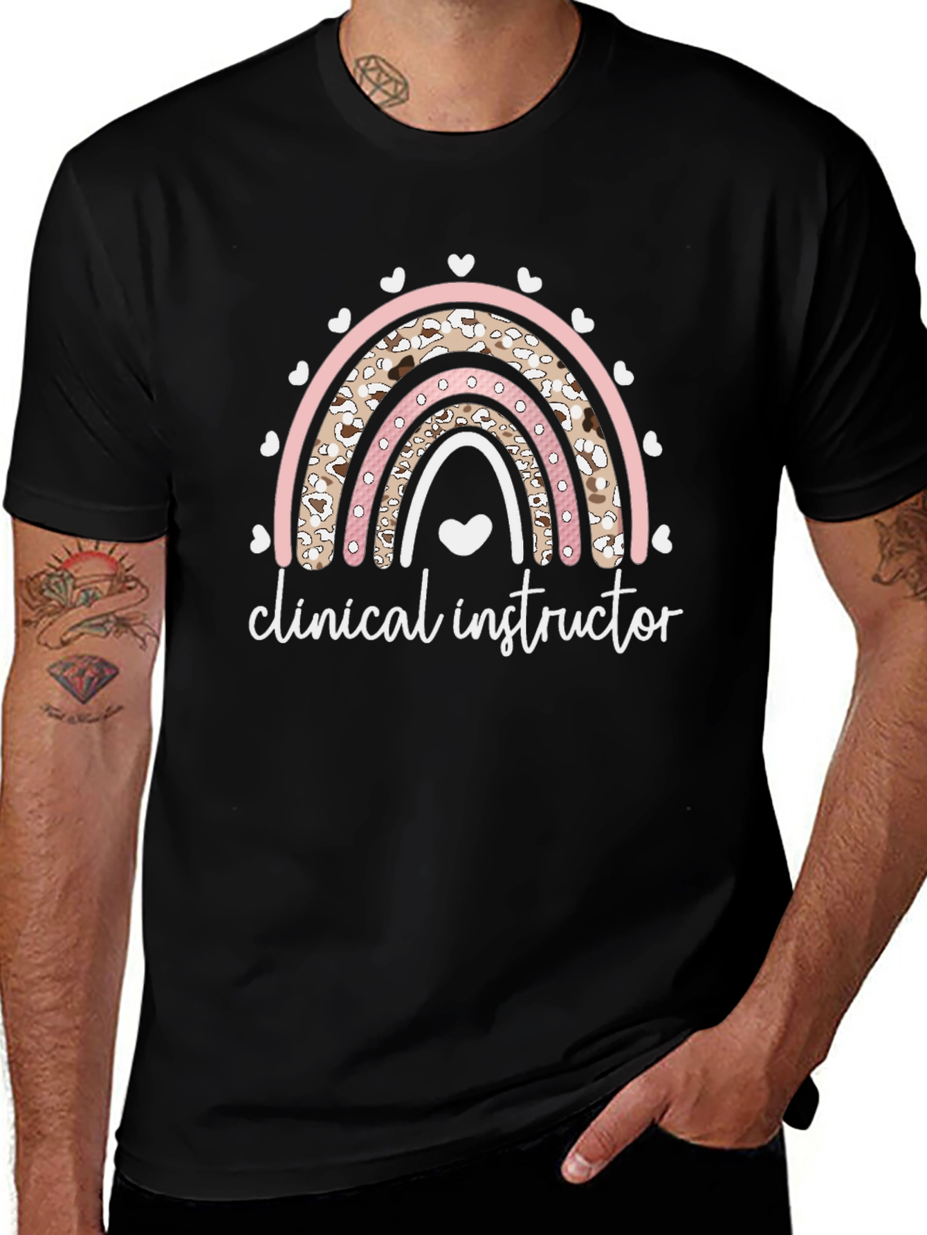 Variant 22 of Clinical Instructor Rainbow Heart T-Shirt
