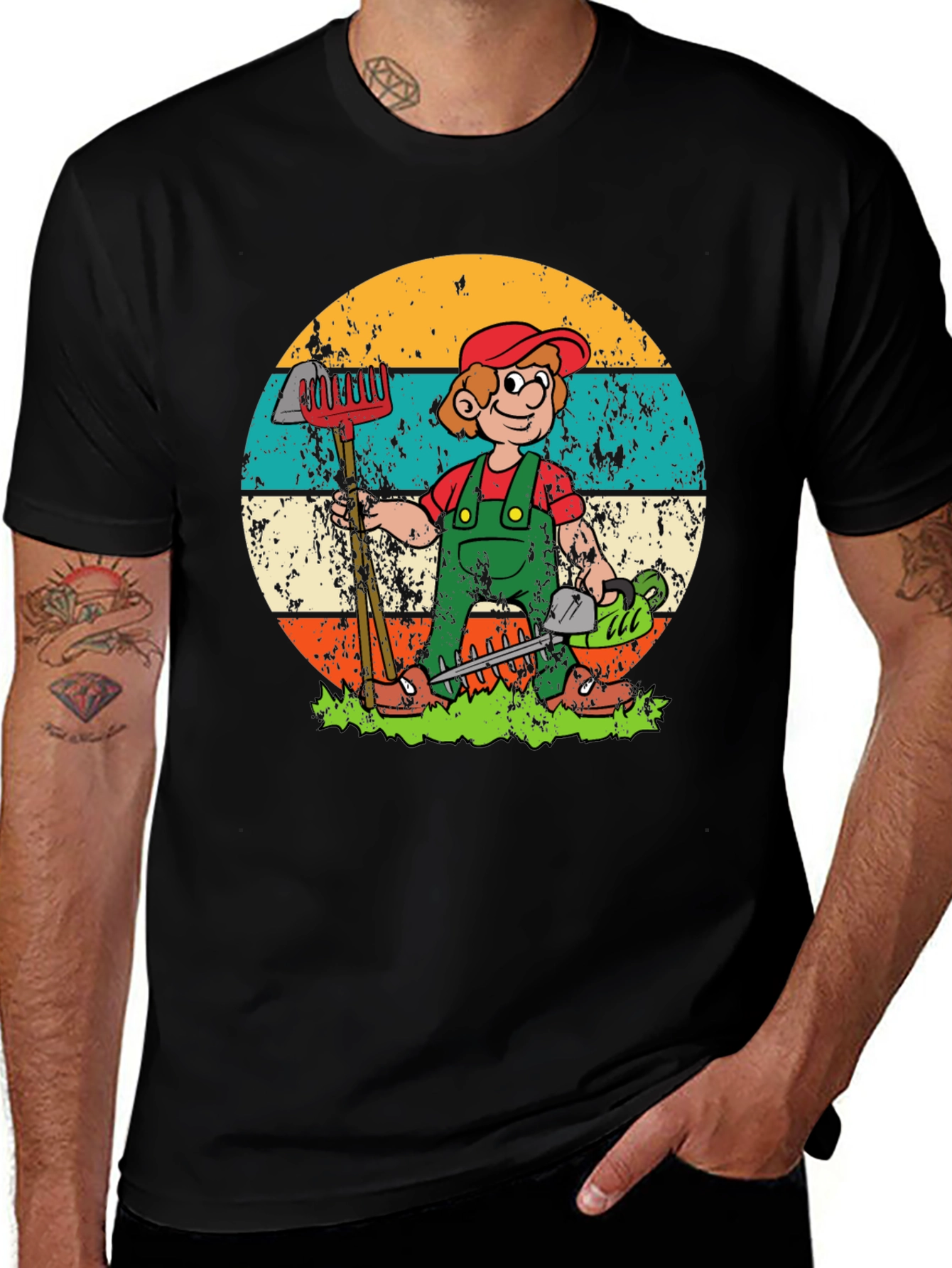 Variant 14 of Gardener Cartoon Graphic T-Shirt - Unisex
