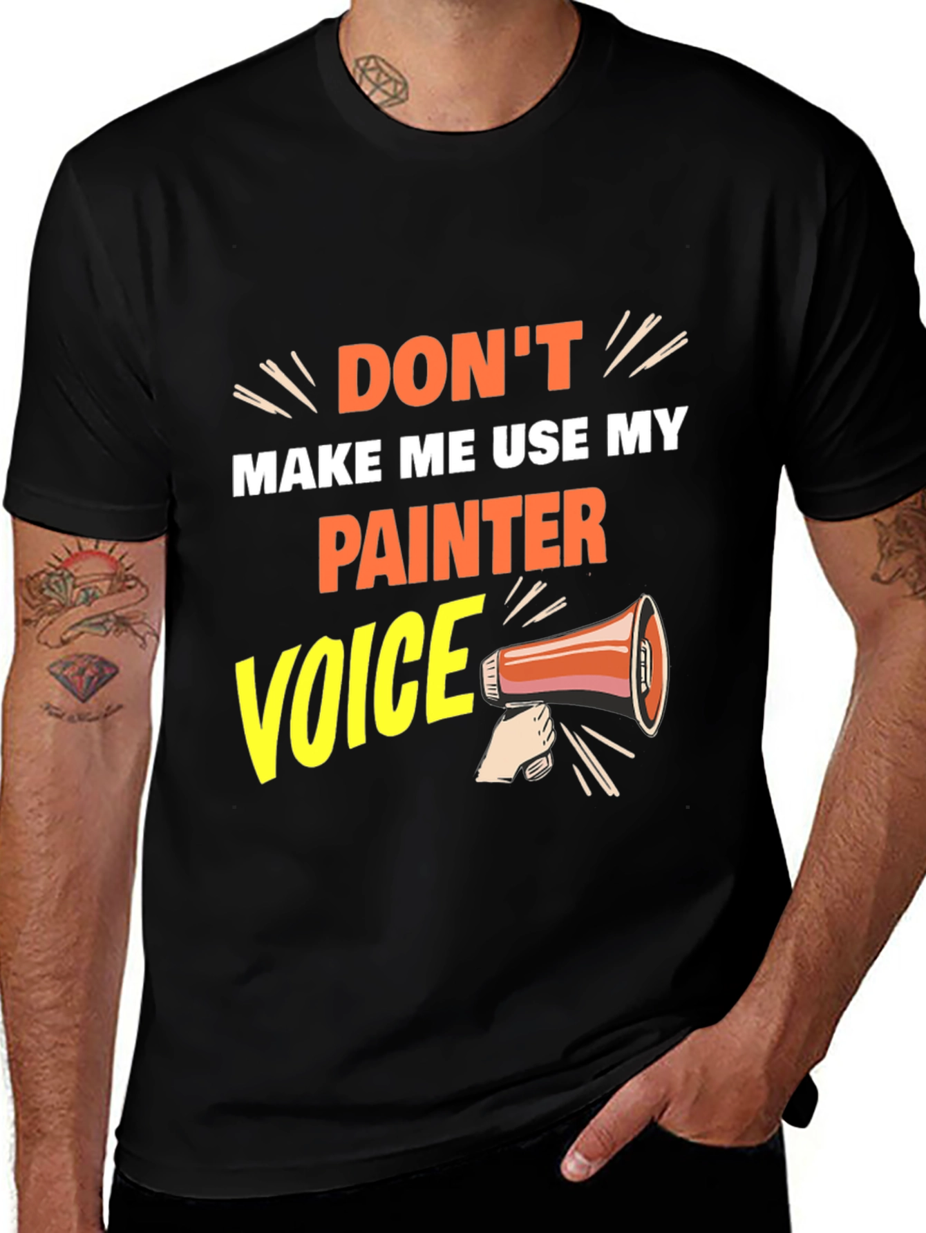 Variant 16 of Painter's Voice Graphic Tee - Black Cotton