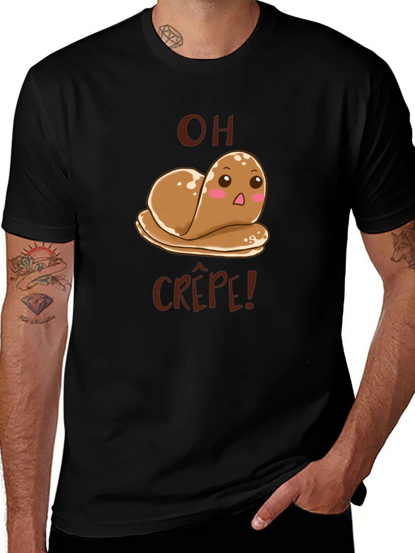 Variant 17 of Oh Crêpe! Funny Cartoon T-Shirt