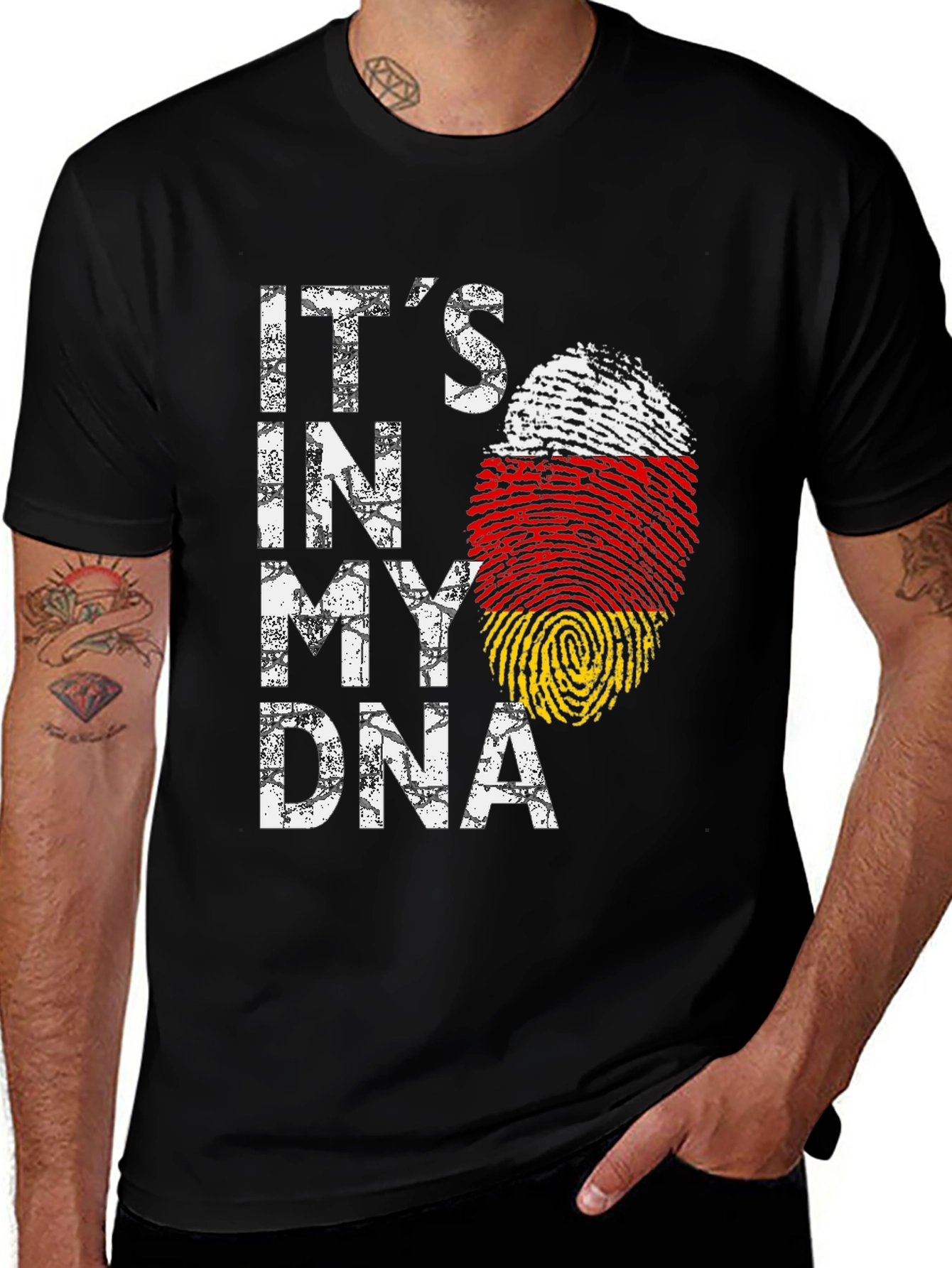 It's In My DNA - German Flag Fingerprint T-Shirt