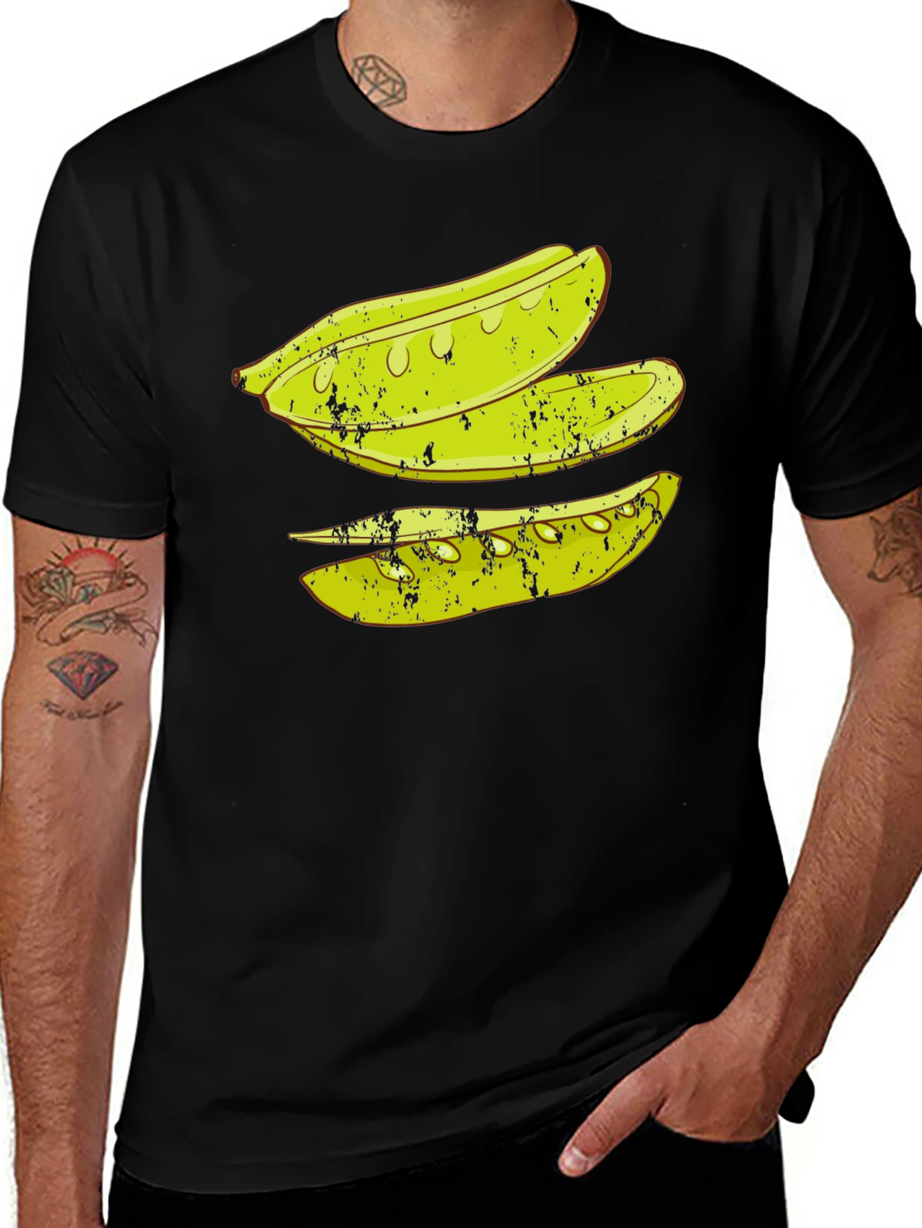 Variant 23 of Pickle Slice Graphic Tee - Black Cotton T-Shirt