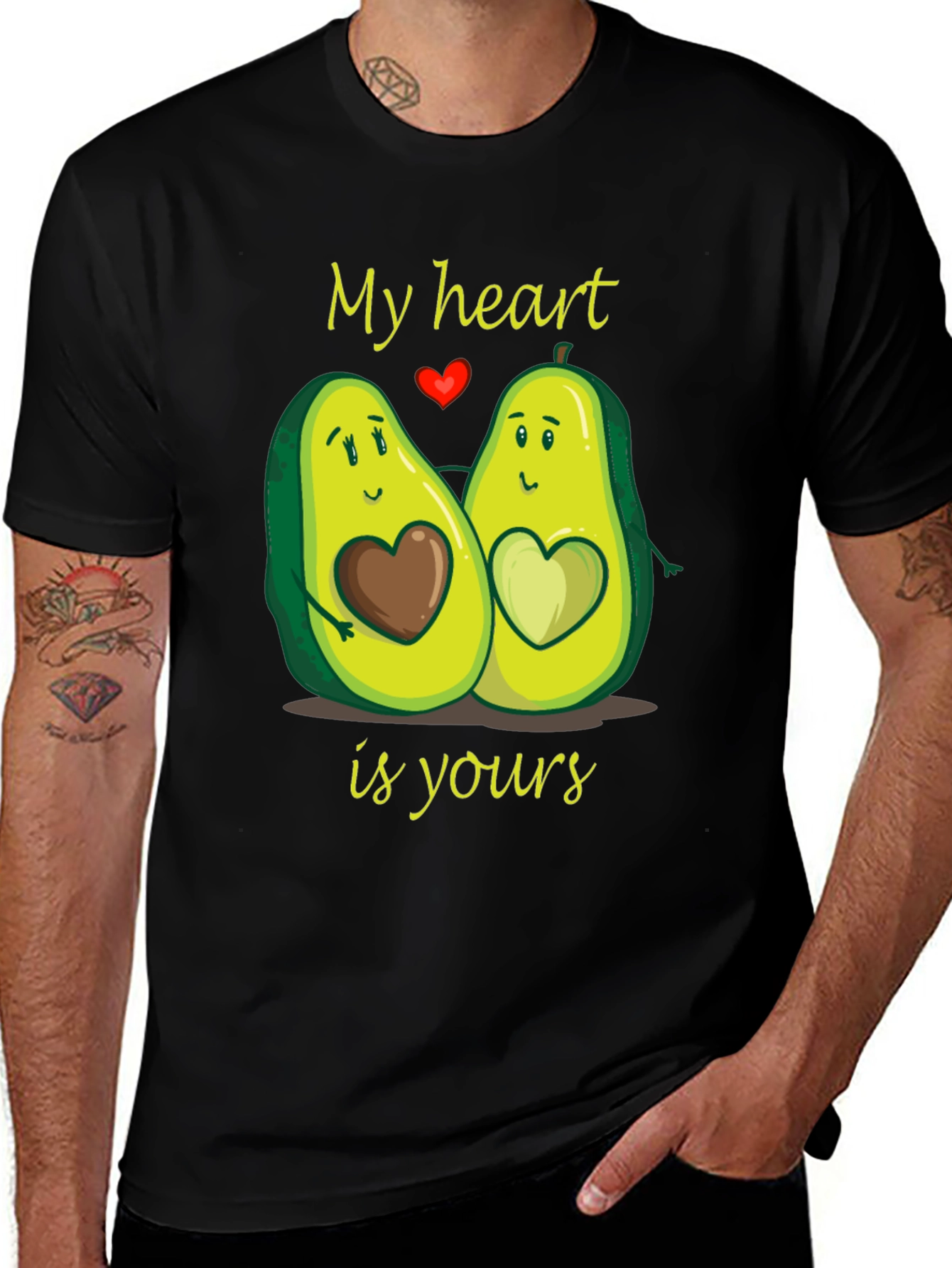 Variant 12 of Avocado Love T-Shirt - My Heart is Yours