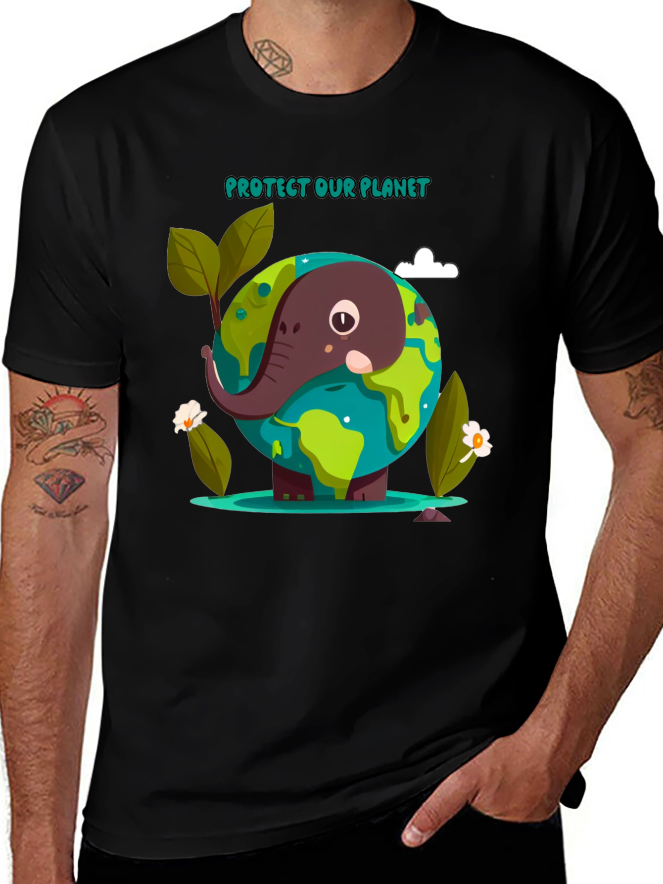 Variant 29 of Protect Our Planet Elephant Graphic Tee