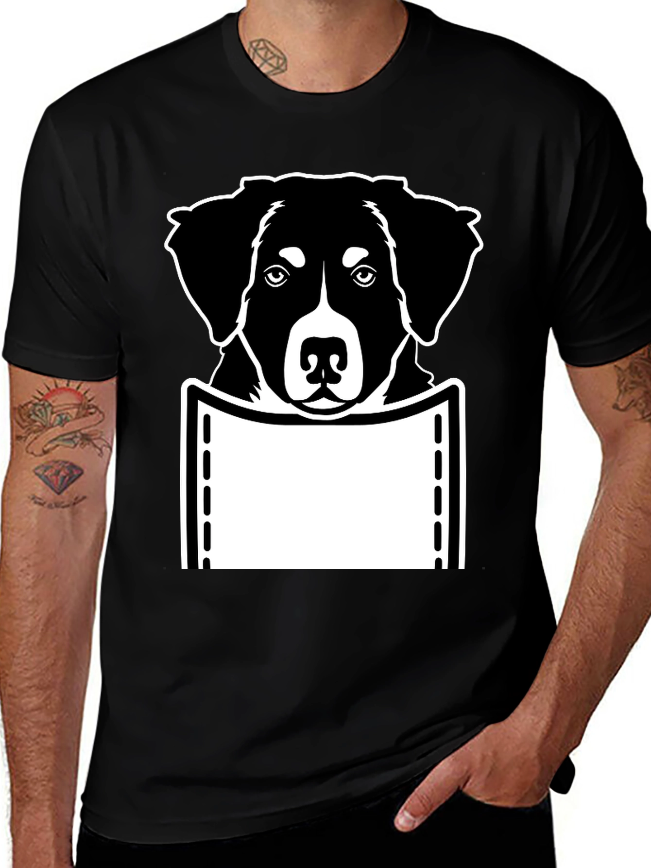 Variant 19 of Dog Pocket T-Shirt - Cute Pet Graphic Tee