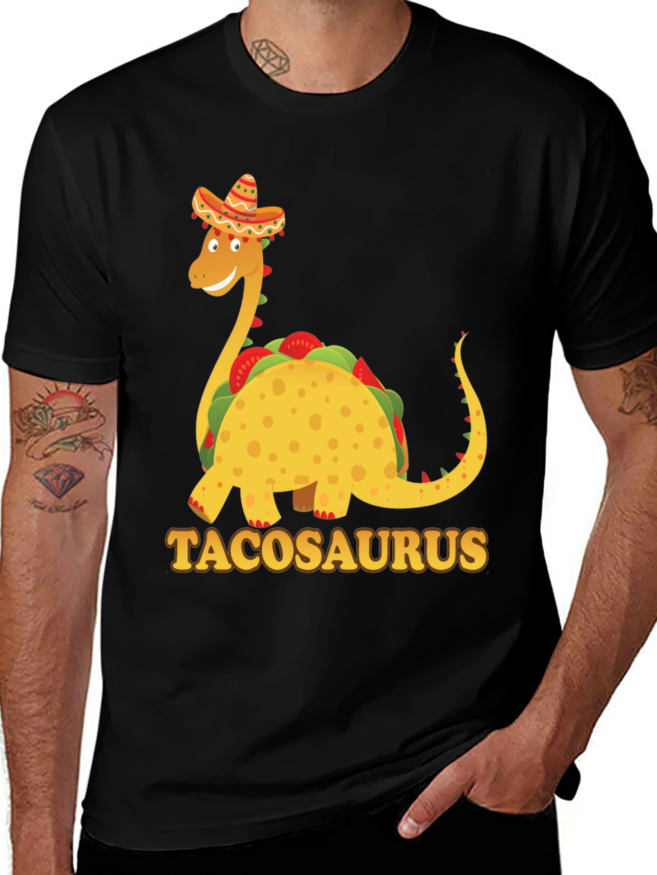 Variant 2 of Tacosaurus Funny Dinosaur Taco Lover Graphic Tee