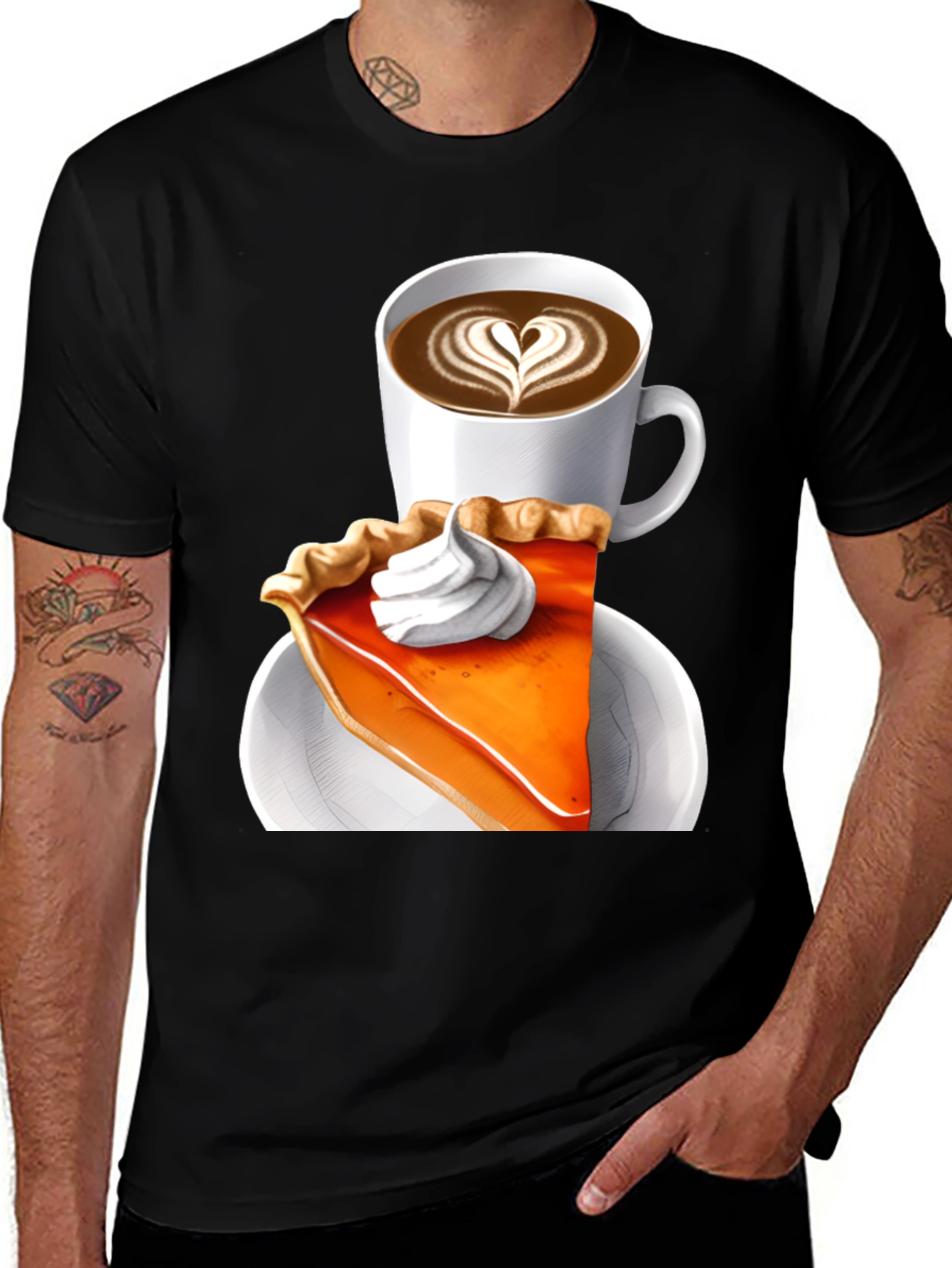 Variant 2 of Pumpkin Pie and Latte Graphic Tee - Comfort & Style