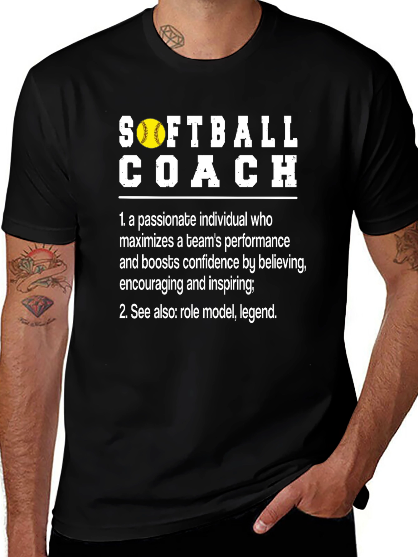 Variant 23 of Softball Coach Definition T-Shirt - Passionate Role Model