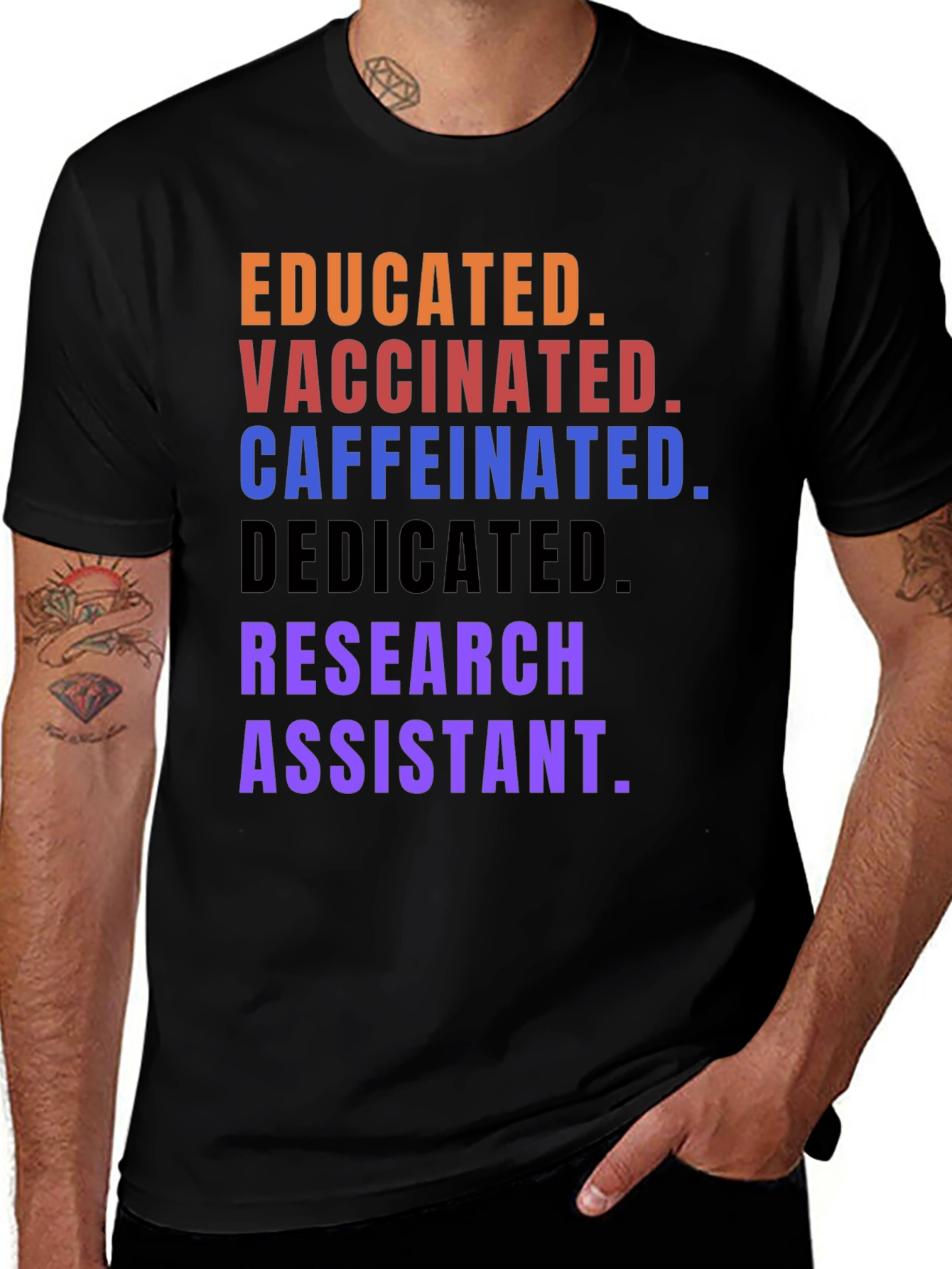 Educated Vaccinated Research Assistant Graphic Tee