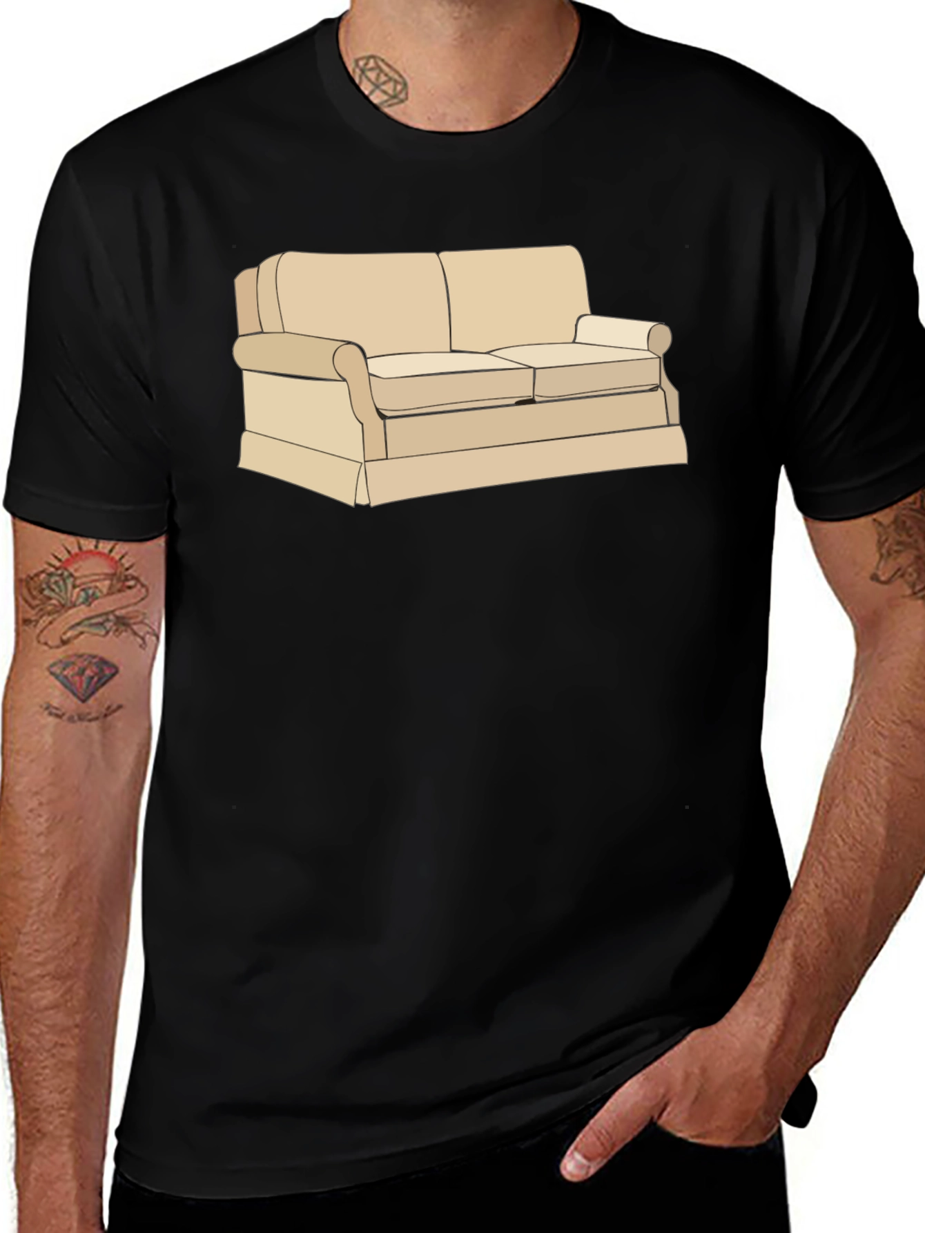 Variant 11 of Couch Graphic Tee - Funny Apparel