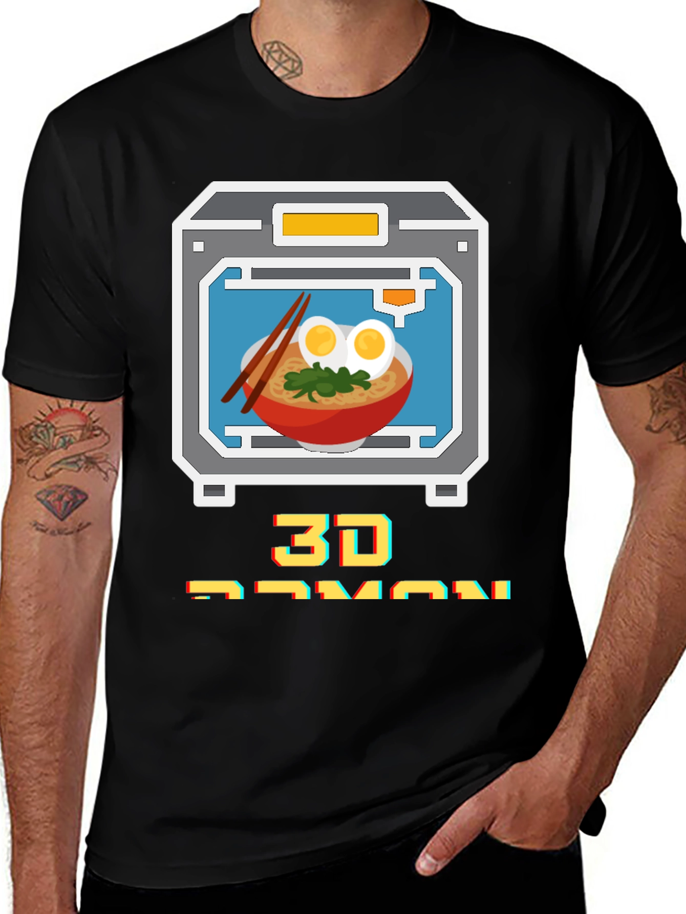 3D Ramen T-Shirt - Geeky Foodie Tee