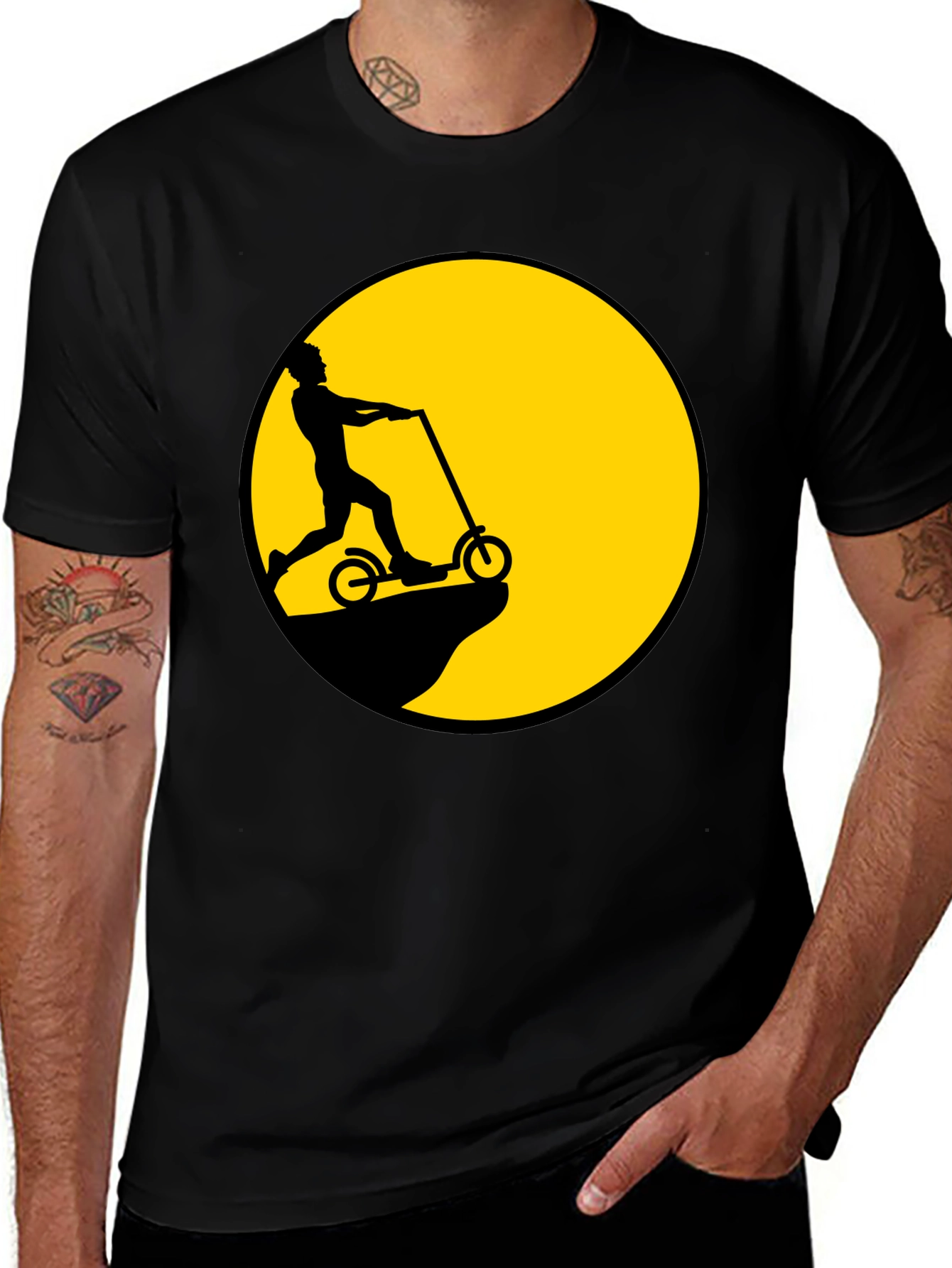 Variant 12 of Black Scooter Graphic Tee