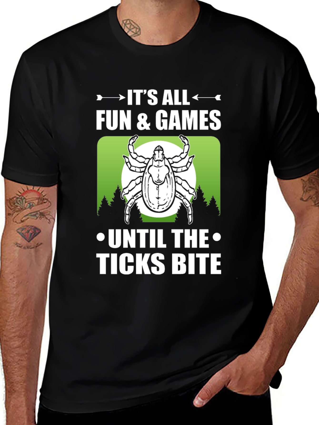 Variant 25 of Ticks Bite Graphic T-Shirt: Fun & Games
