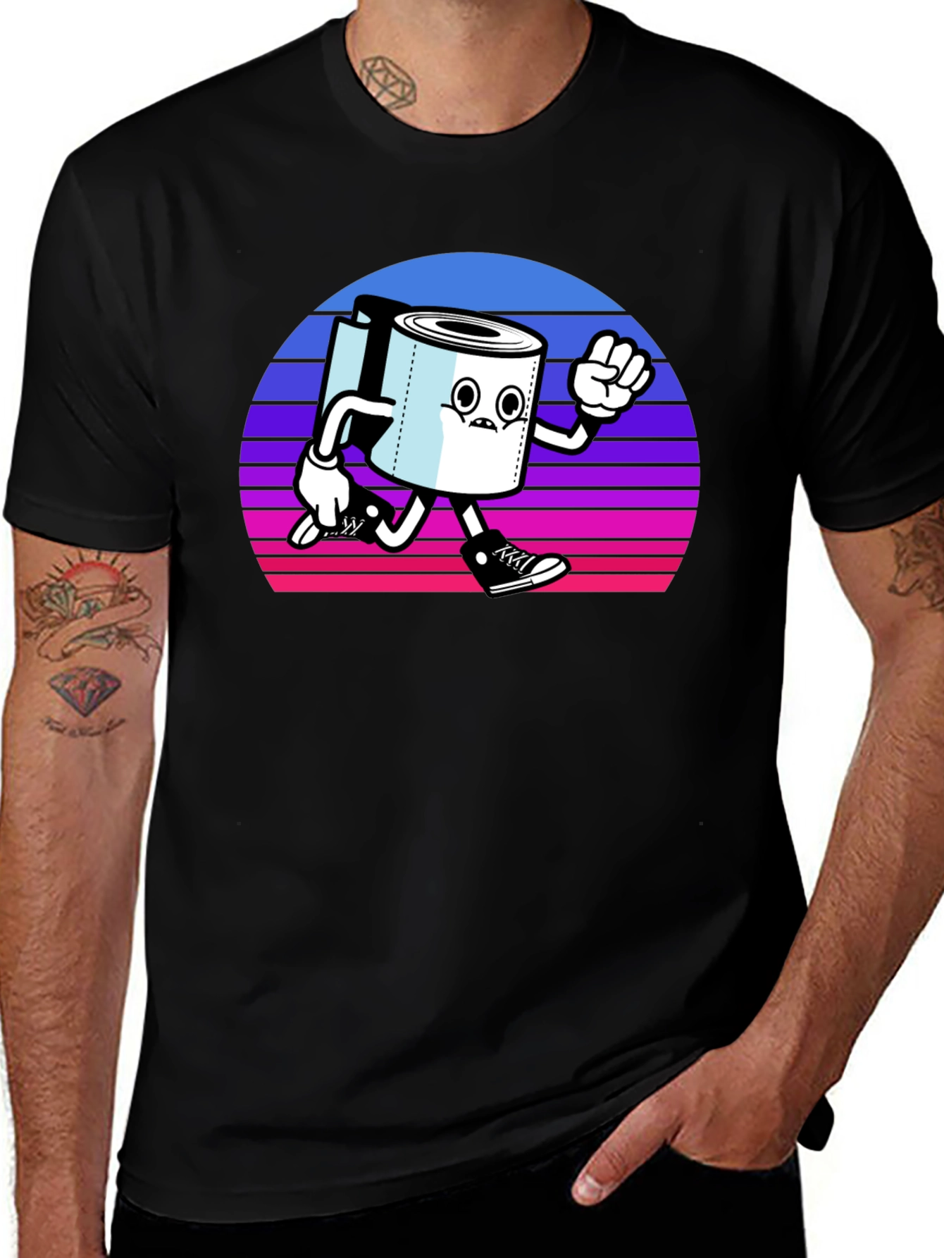 Variant 16 of Retro Toilet Paper Run Graphic Tee